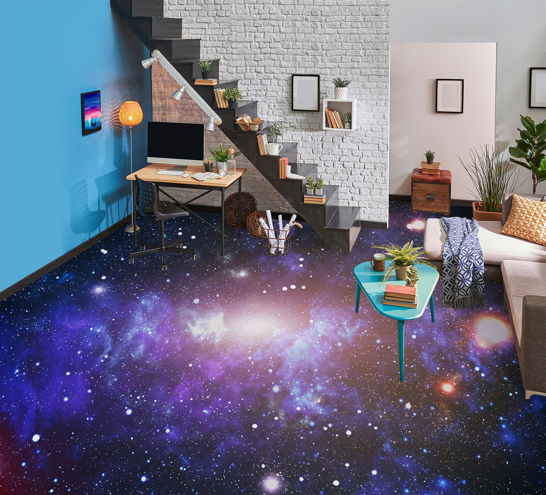 3D Secrets Of The Purple Universe 357 Floor Mural  Wallpaper Murals Rug & Mat Print Epoxy waterproof bath floor