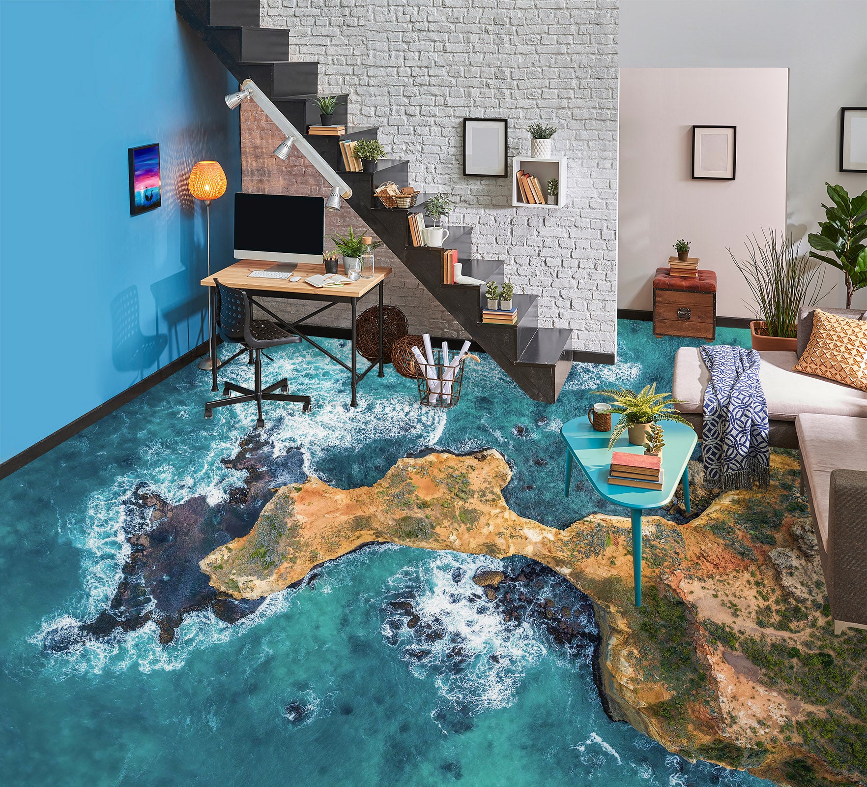 3D Special Sea 088 Floor Mural