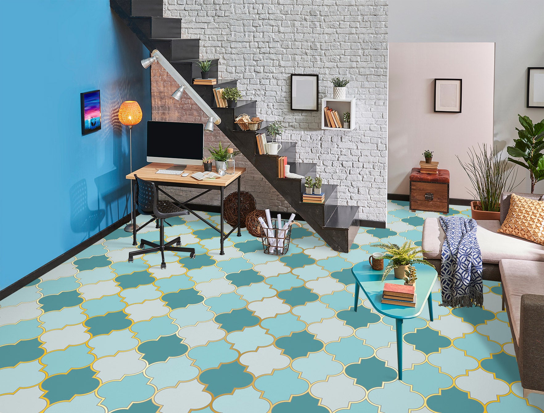 3D Fresh Colors 402 Floor Mural  Wallpaper Murals Rug & Mat Print Epoxy waterproof bath floor