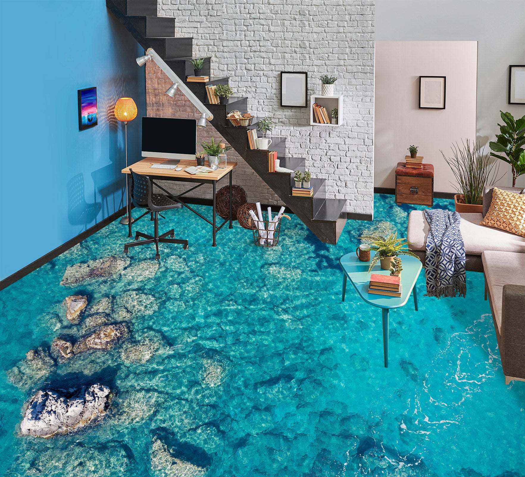 3D Mysterious Lake 582 Floor Mural  Wallpaper Murals Rug & Mat Print Epoxy waterproof bath floor