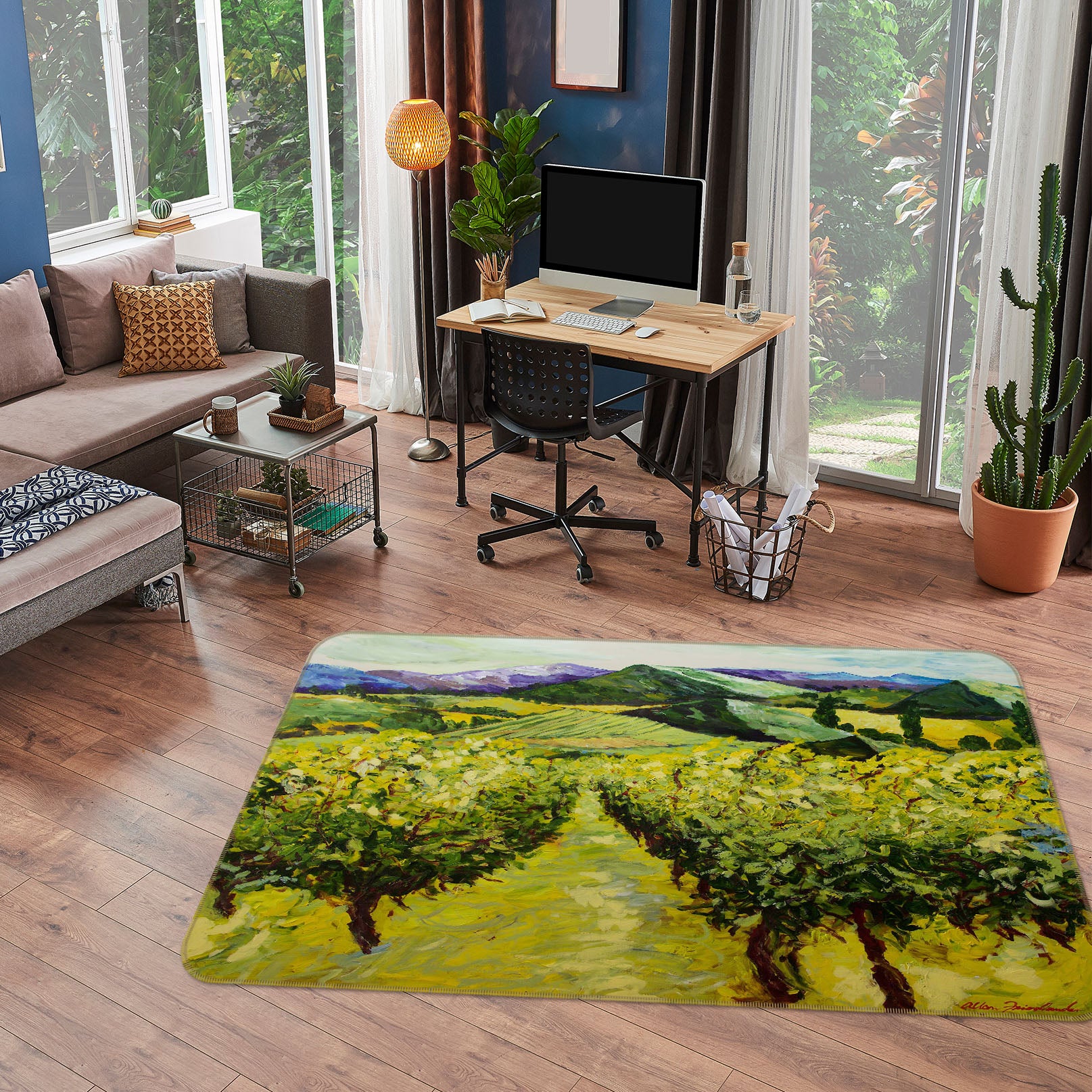3D Prairie Tree 1010 Allan P. Friedlander Rug Non Slip Rug Mat