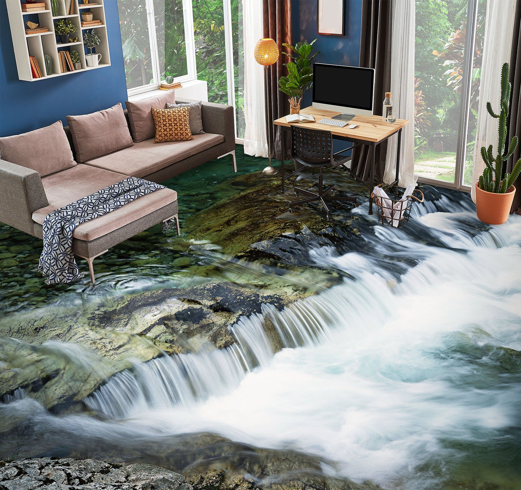 3D Brave Water 1475 Floor Mural  Wallpaper Murals Self-Adhesive Removable Print Epoxy