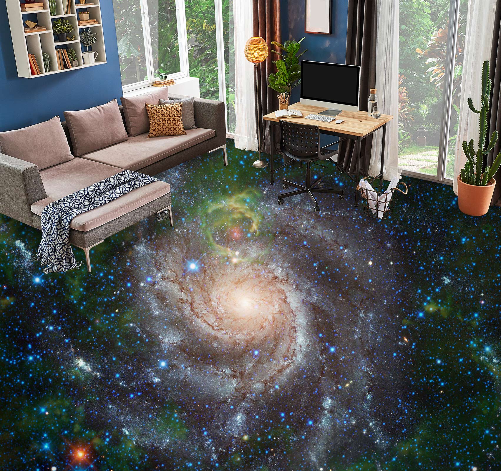 3D Galaxy Vortex Dream 418 Floor Mural  Wallpaper Murals Rug & Mat Print Epoxy waterproof bath floor