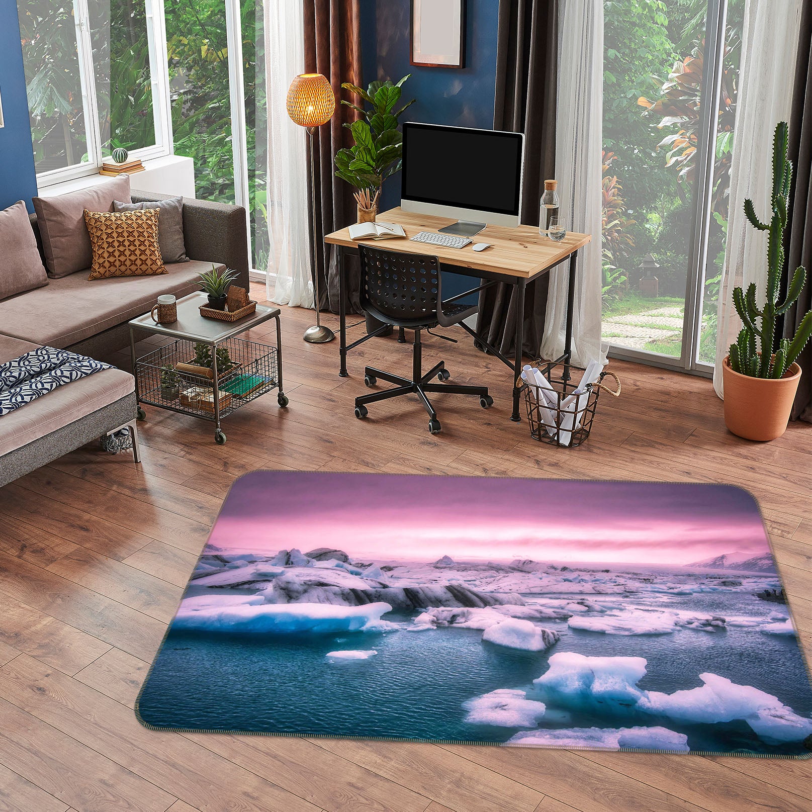 3D Melting Snow 1121 Marco Carmassi Rug Non Slip Rug Mat