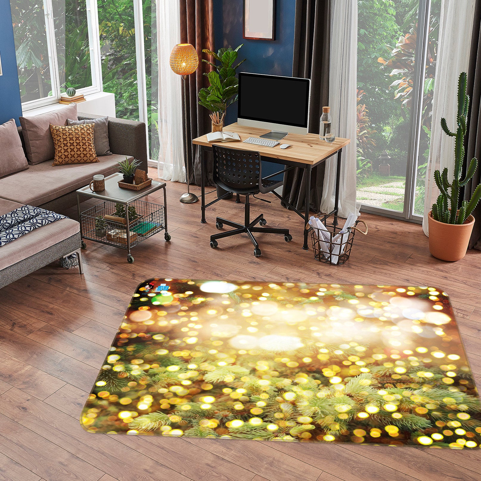 3D Light Shadow 56112 Christmas Non Slip Rug Mat Xmas