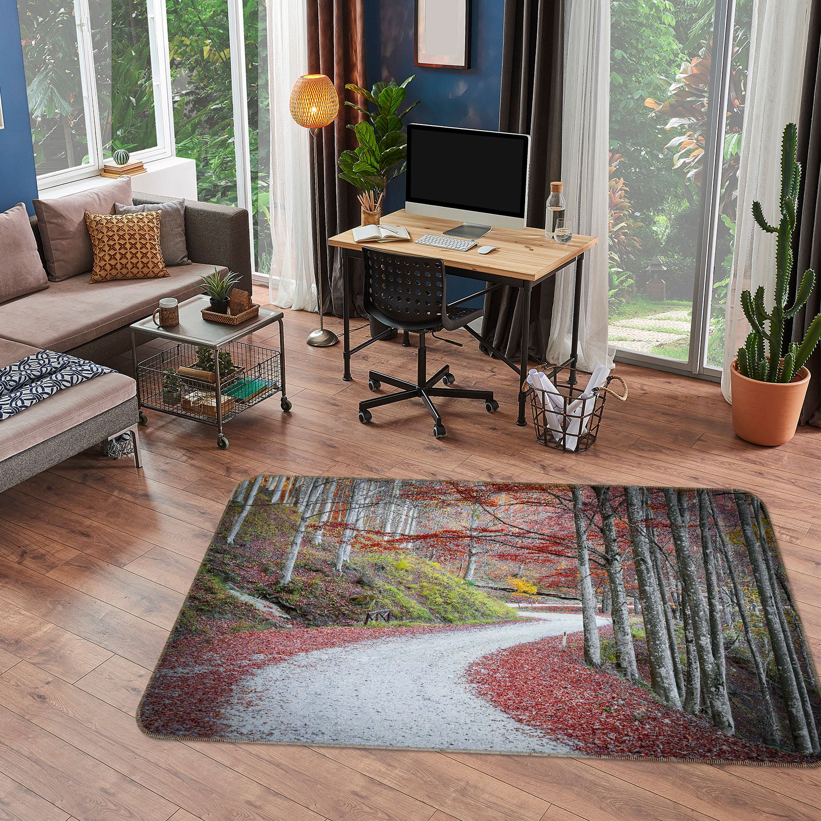 3D Forest Path 1163 Marco Carmassi Rug Non Slip Rug Mat