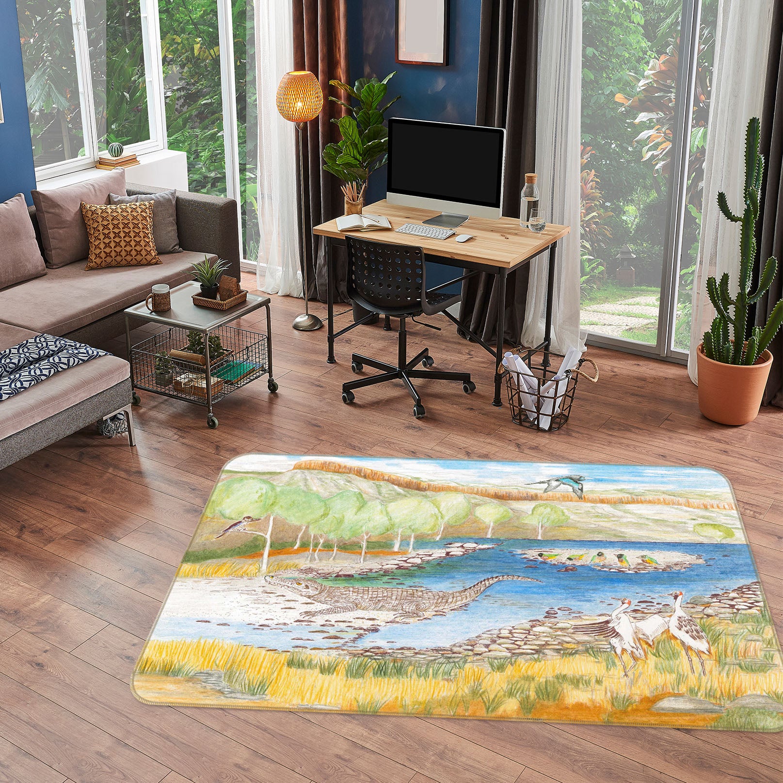 3D Alpine Sea 1512 Michael Sewell Rug Non Slip Rug Mat