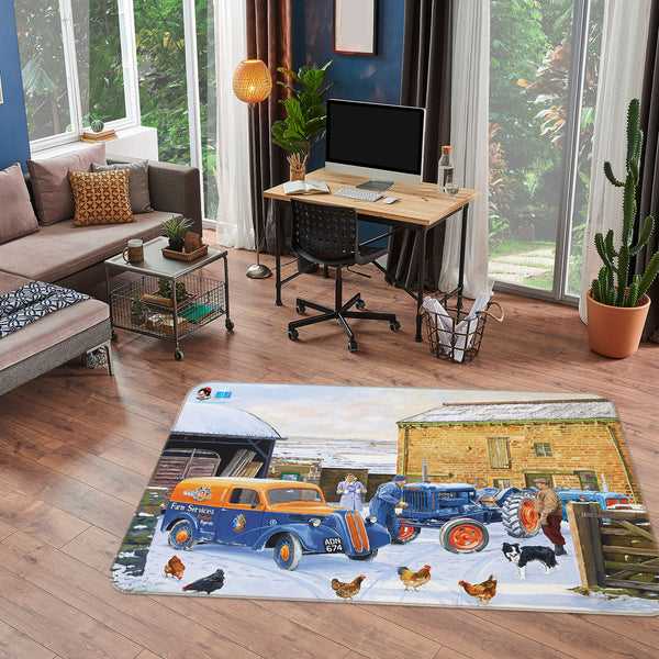 3D Snow Car Chickene 8919 Trevor Mitchell Rug Non Slip Rug Mat | AJ ...
