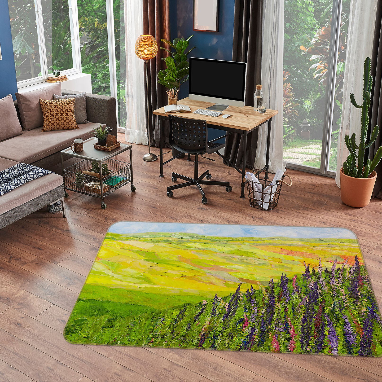 3D Misty Valley 1025 Allan P. Friedlander Rug Non Slip Rug Mat