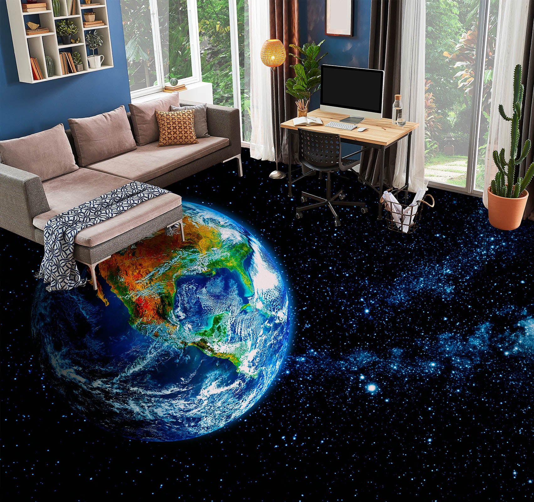 3D Mysterious Earth 1217 Floor Mural  Wallpaper Murals Self-Adhesive Removable Print Epoxy