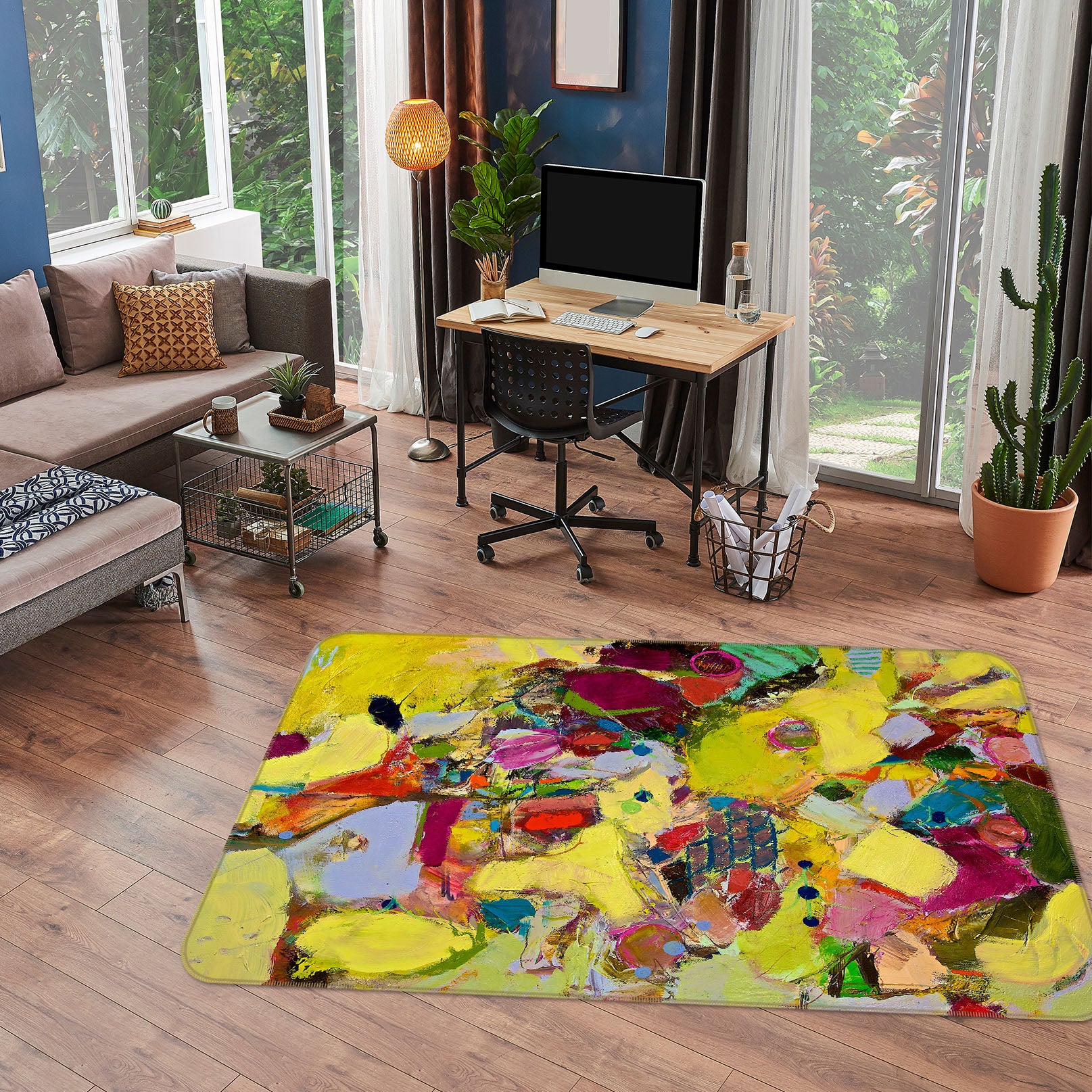 3D Brilliant Colors 1065 Allan P. Friedlander Rug Non Slip Rug Mat