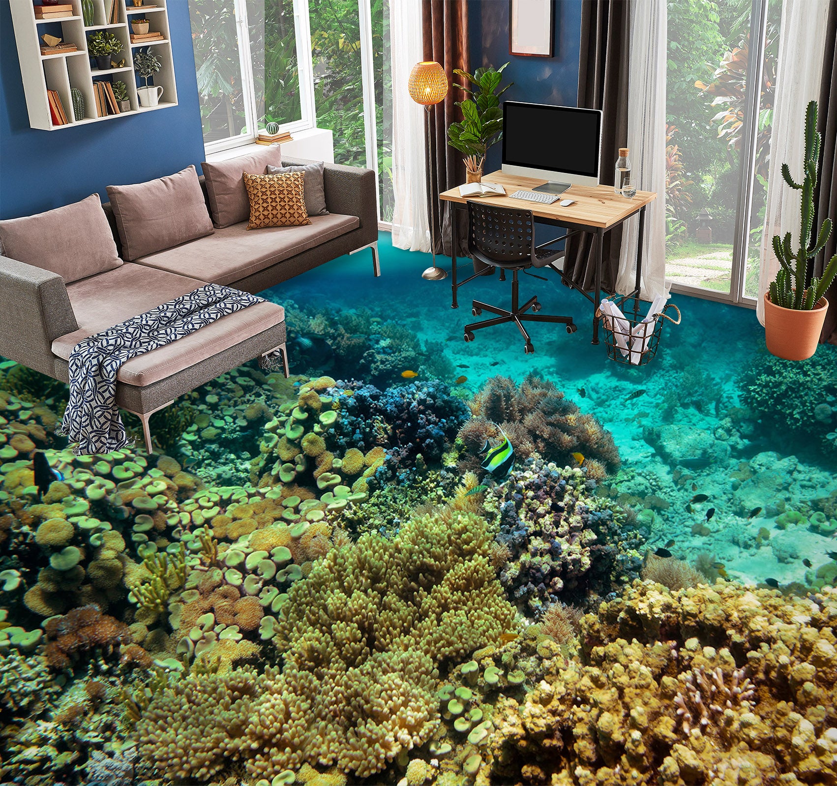 3D Years Of Sea Coral 1432 Floor Mural  Wallpaper Murals Self-Adhesive Removable Print Epoxy