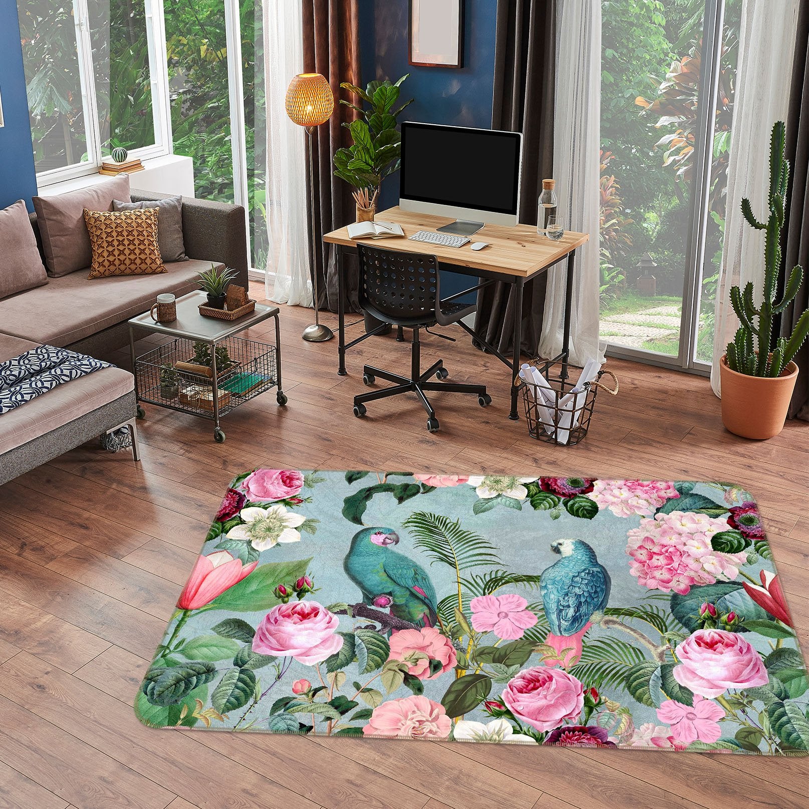 3D Bird Friends 1028 Andrea haase Rug Non Slip Rug Mat Mat AJ Creativity Home 