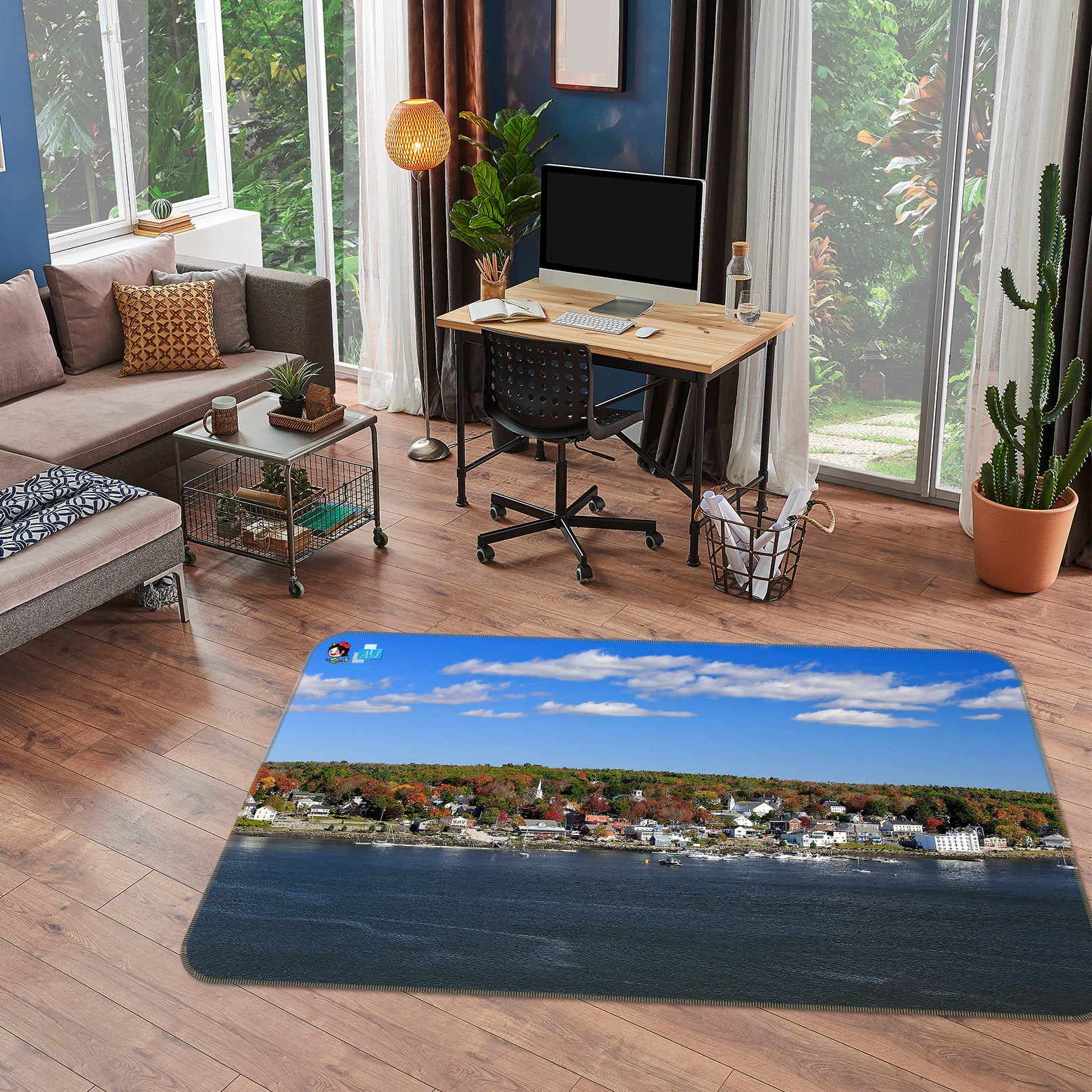 3D Seaside House 62202 Kathy Barefield Rug Non Slip Rug Mat