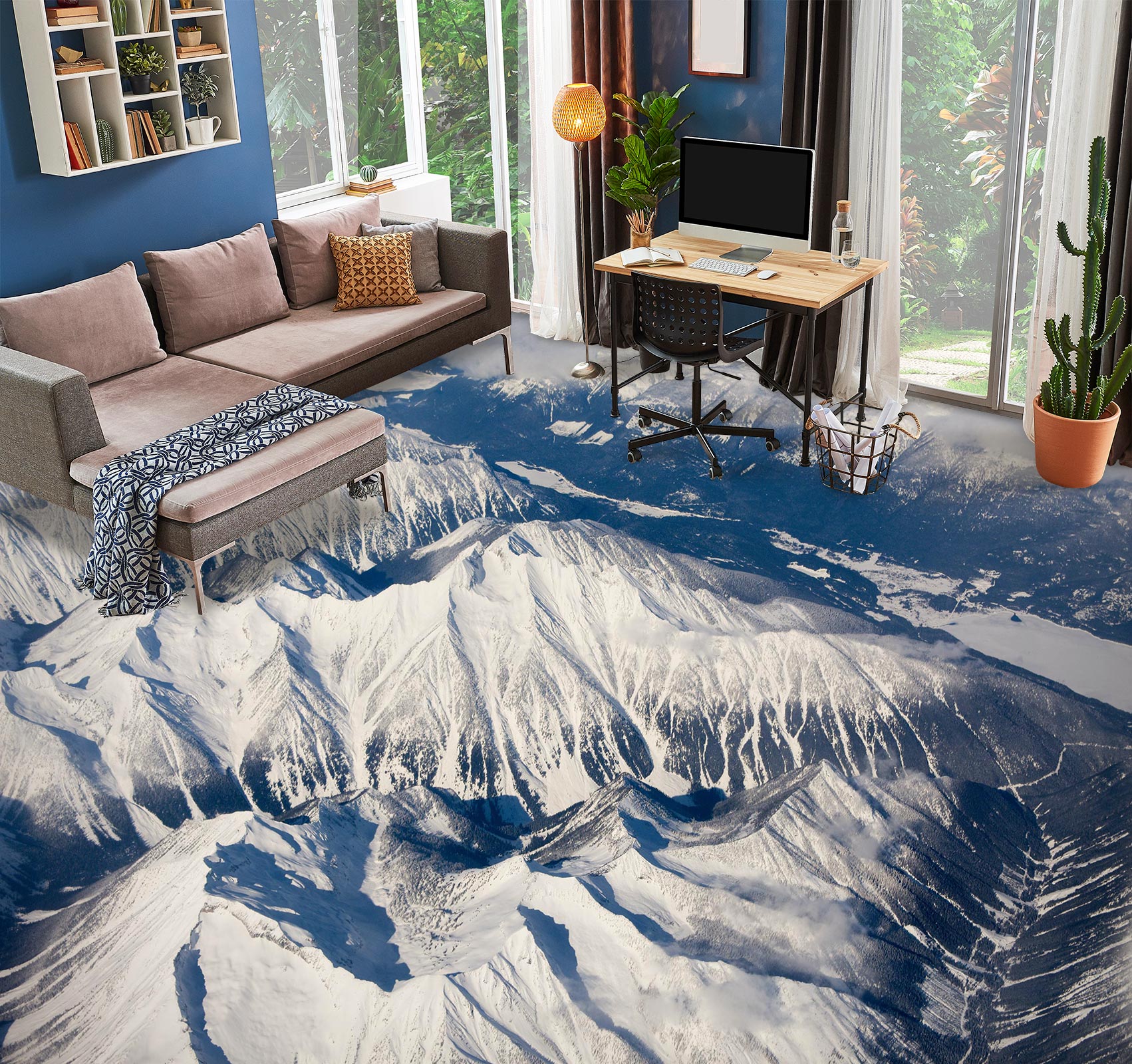 3D Snow Mountains 1039 Floor Mural  Wallpaper Murals Self-Adhesive Removable Print Epoxy