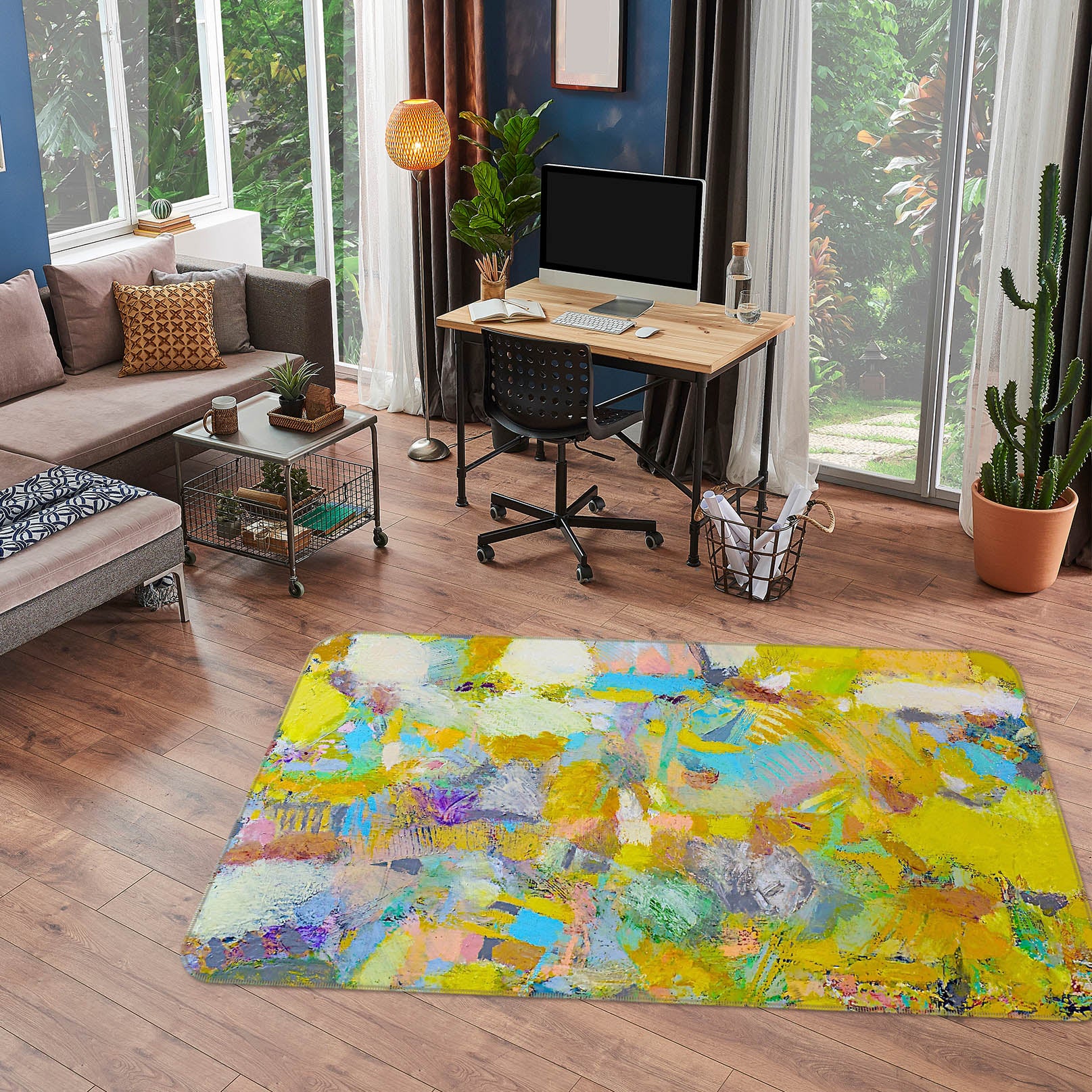 3D Lights Camera Action 1003 Allan P. Friedlander Rug Non Slip Rug Mat