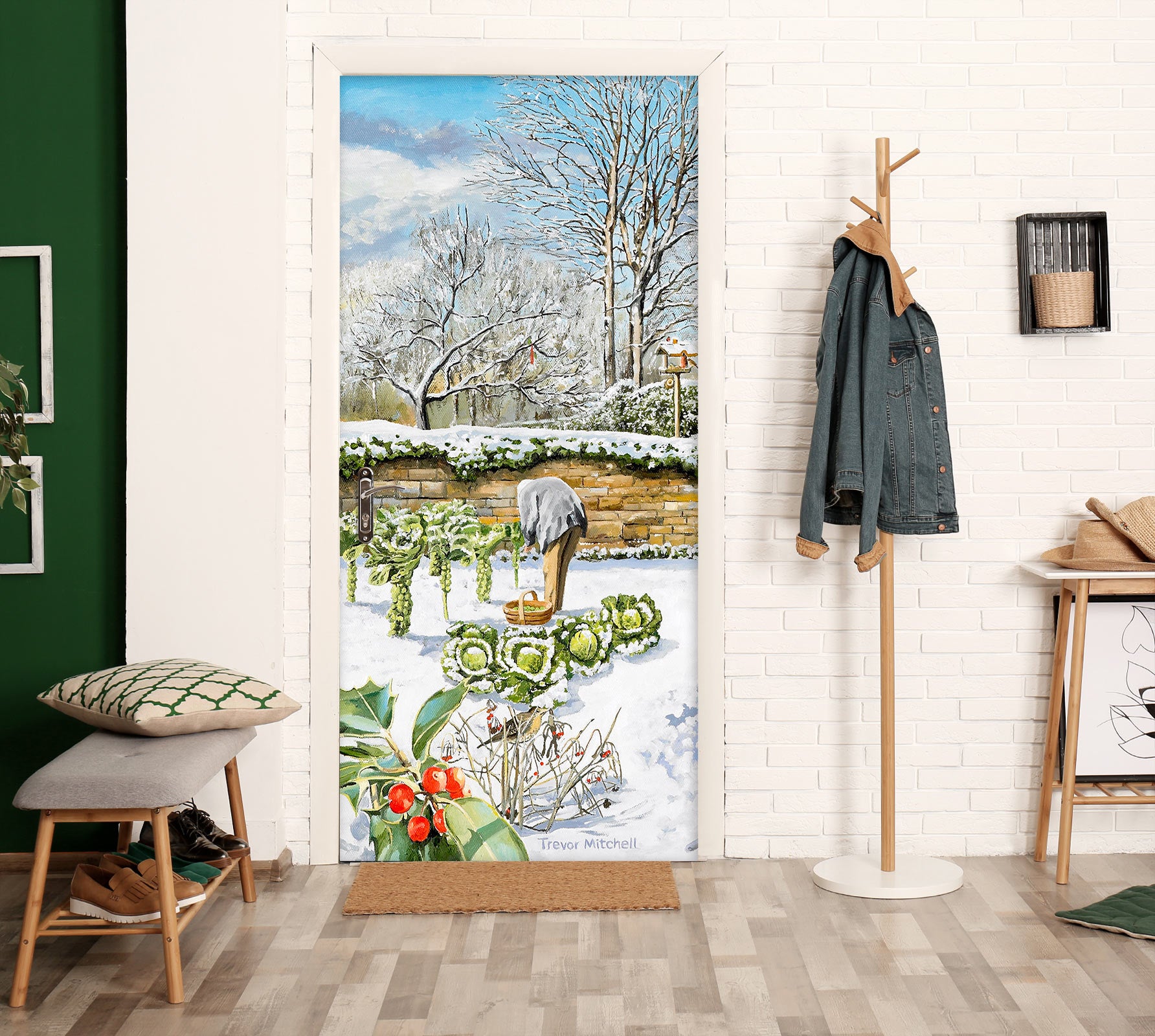 3D Snow Vegetable 10309 Trevor Mitchell Door Mural