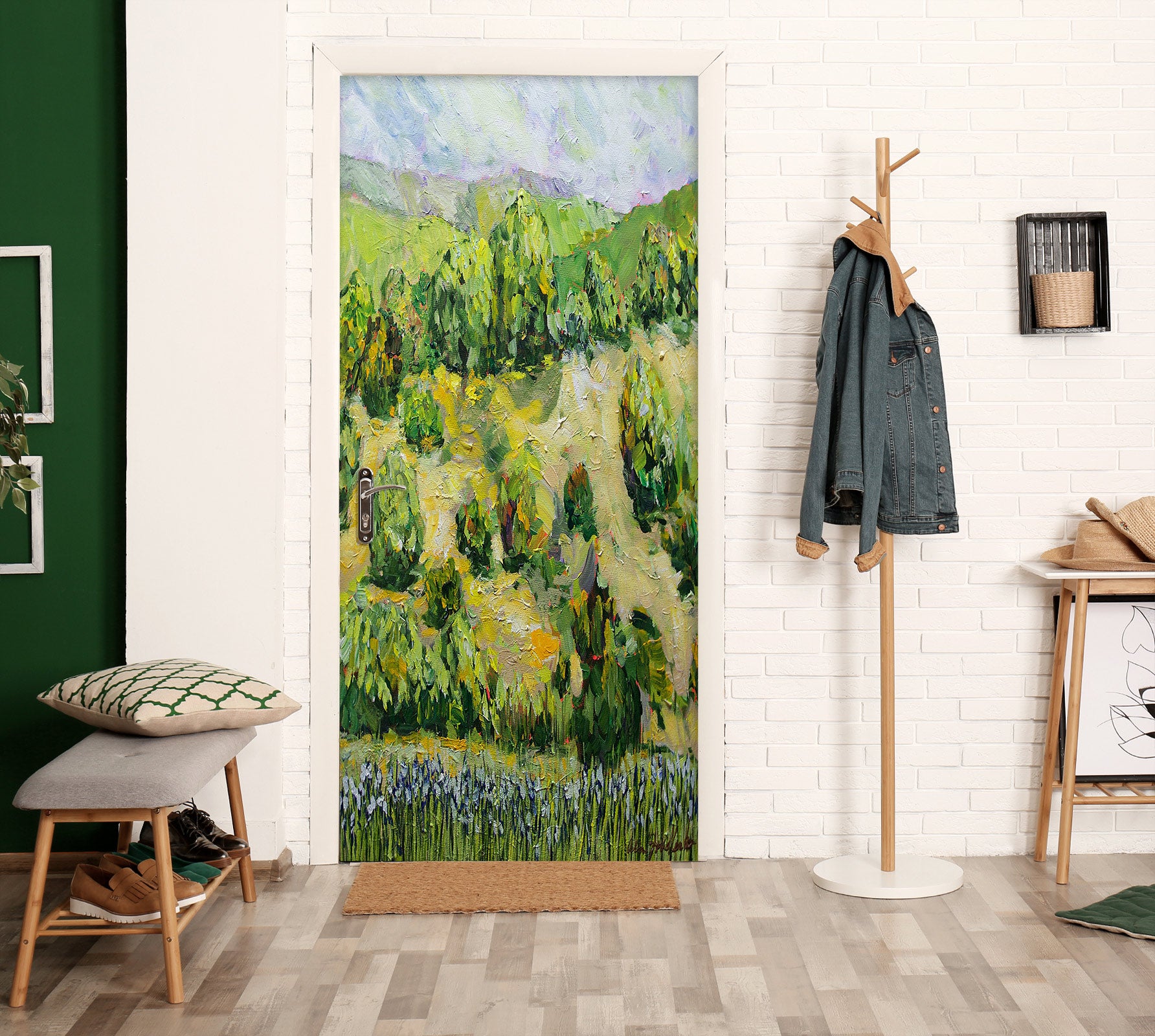 3D Hillside Lawn Forest 93194 Allan P. Friedlander Door Mural