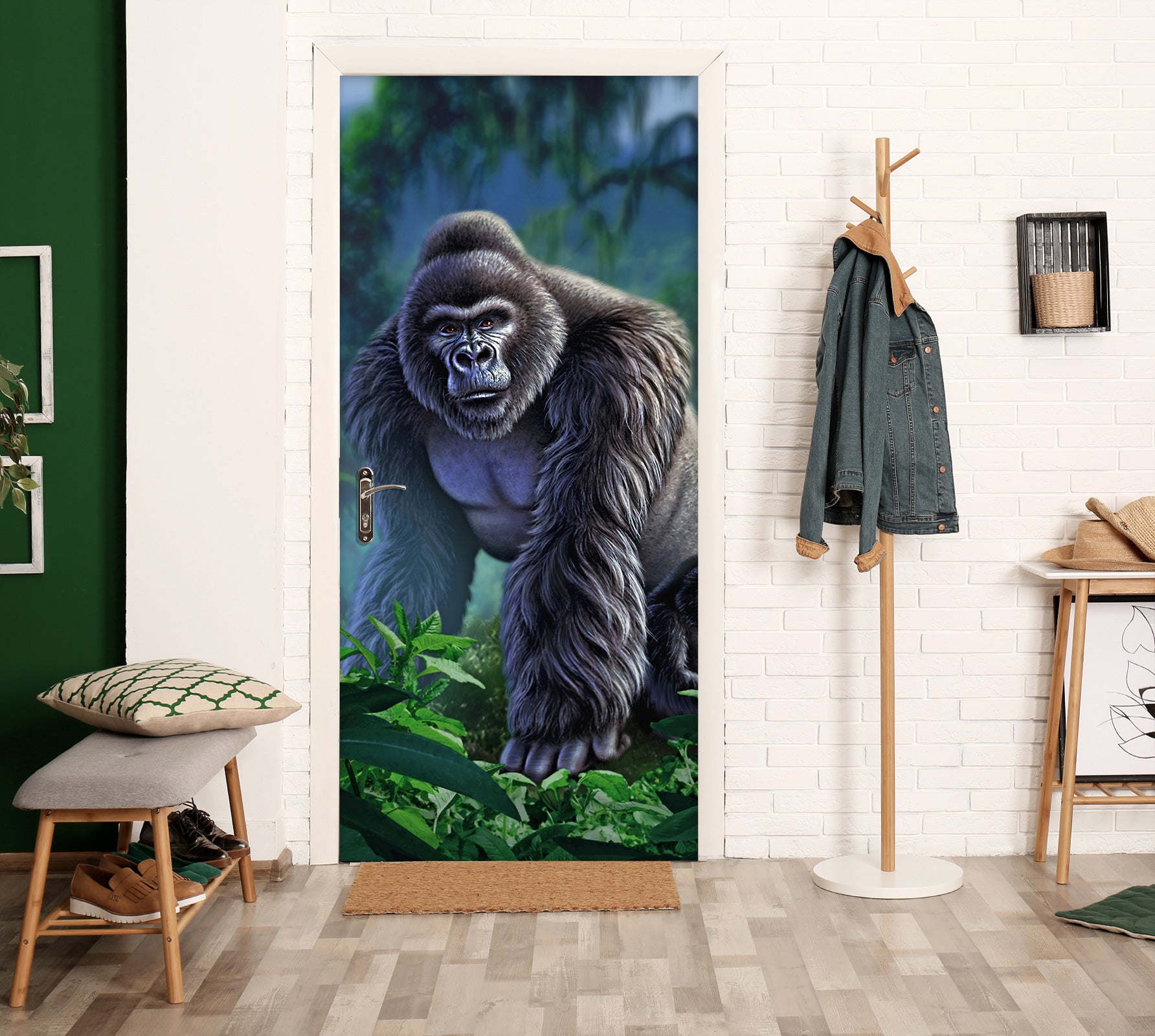 3D Chimpanzees 112139 Jerry LoFaro Door Mural