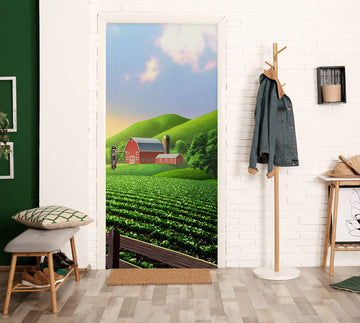 3D Green Leaf Field 112131 Jerry LoFaro Door Mural