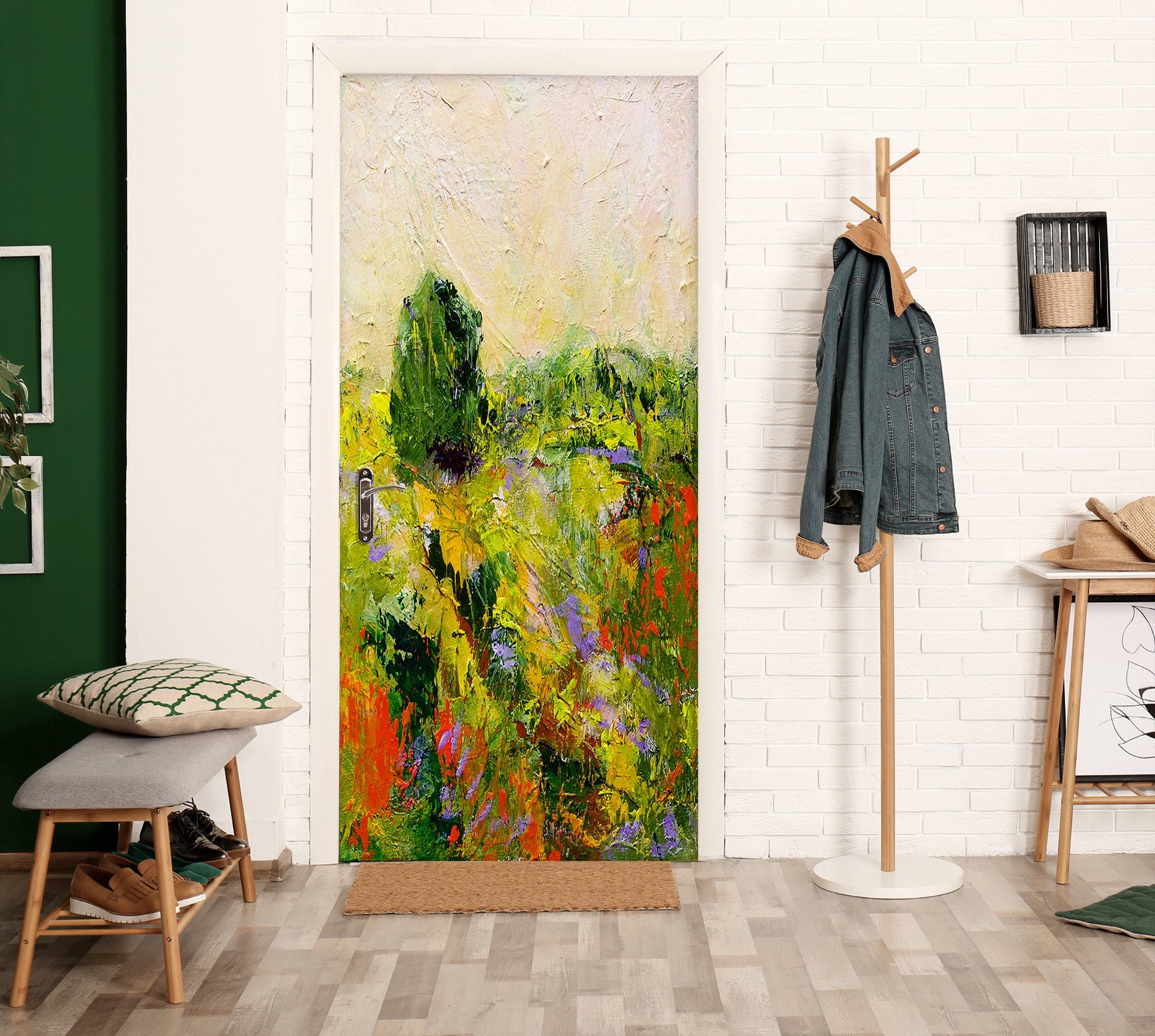 3D Flowers Clump Paint Pattern 93166 Allan P. Friedlander Door Mural