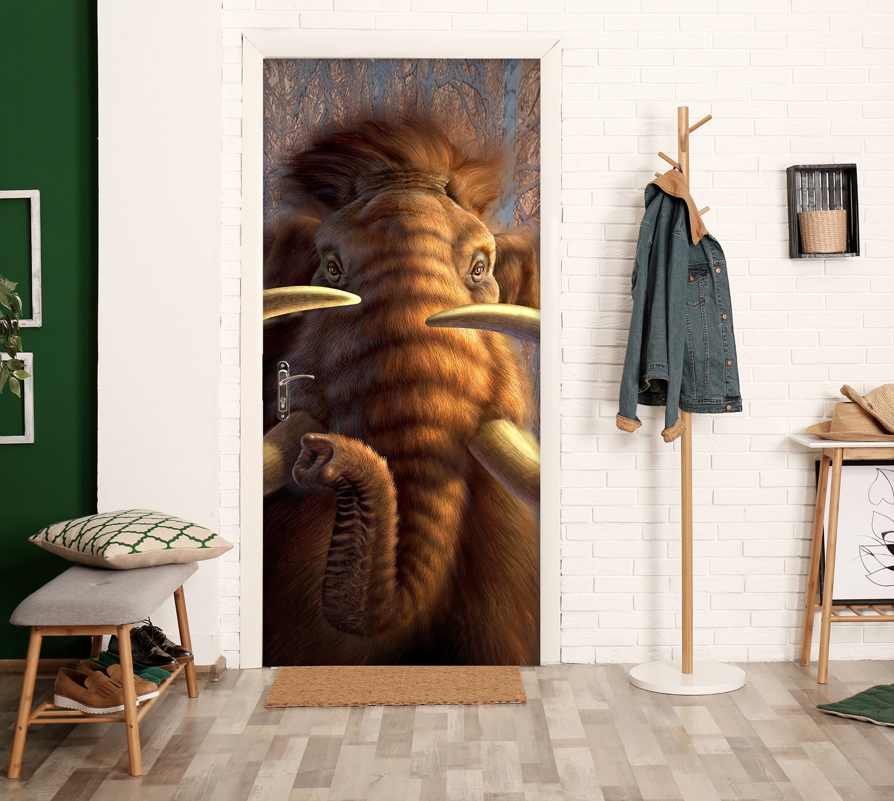 3D Mammoth 112143 Jerry LoFaro Door Mural