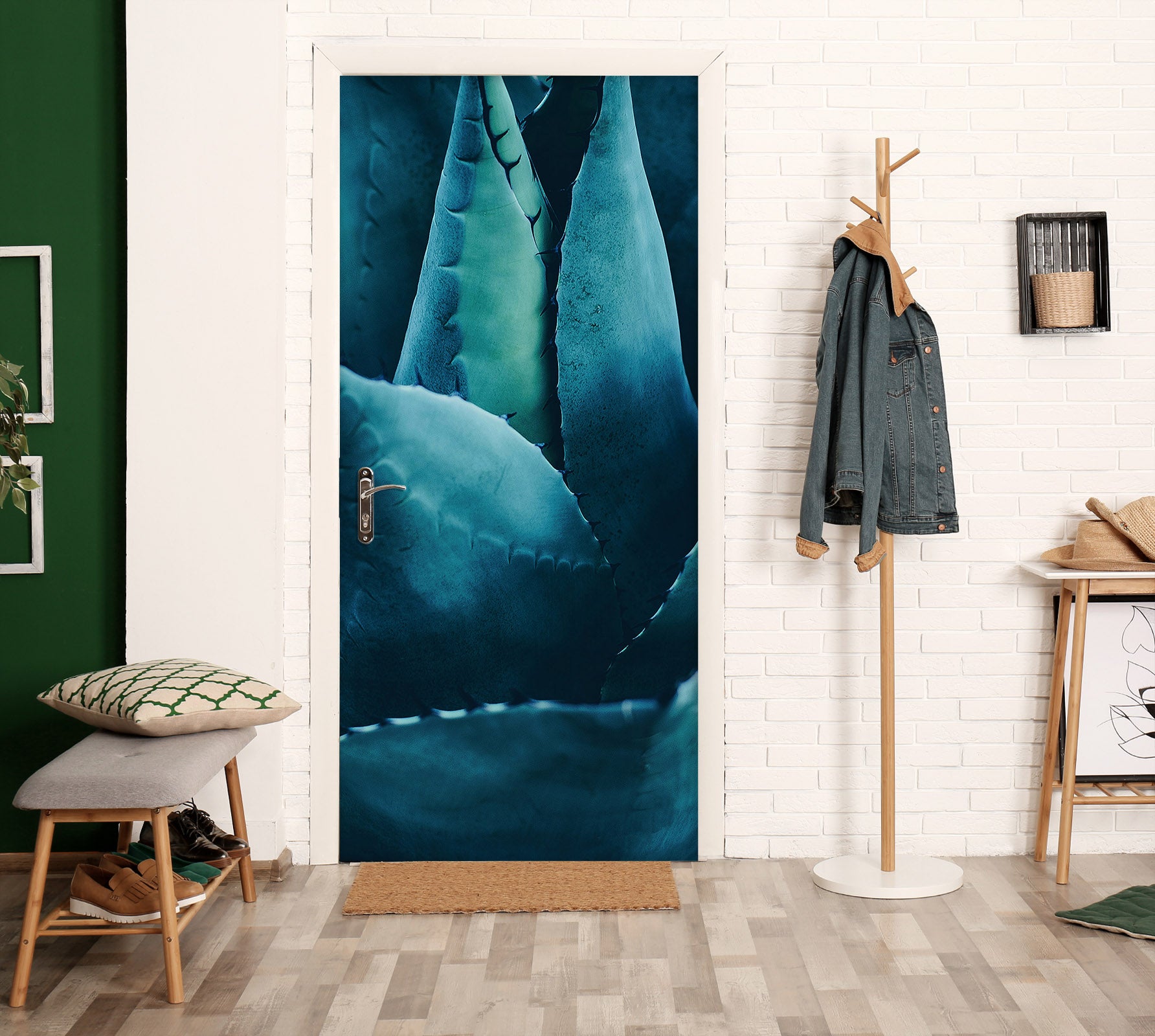 3D Plant Leaves 10132 Boris Draschoff Door Mural