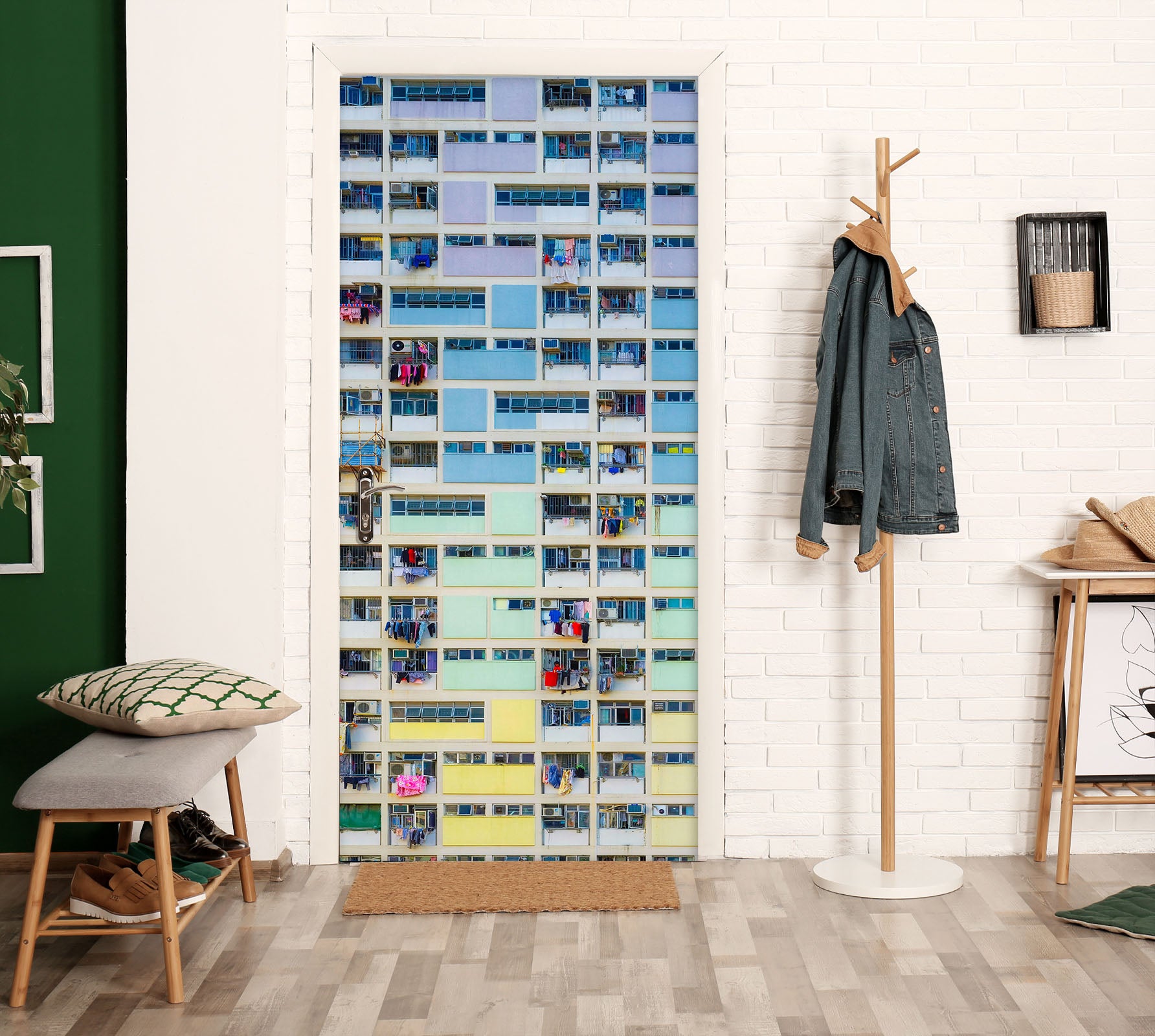 3D Color Windows Building 119161 Marco Carmassi Door Mural