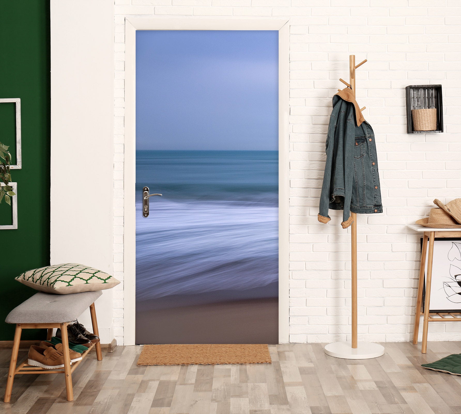 3D Waves Beach 119196 Marco Carmassi Door Mural