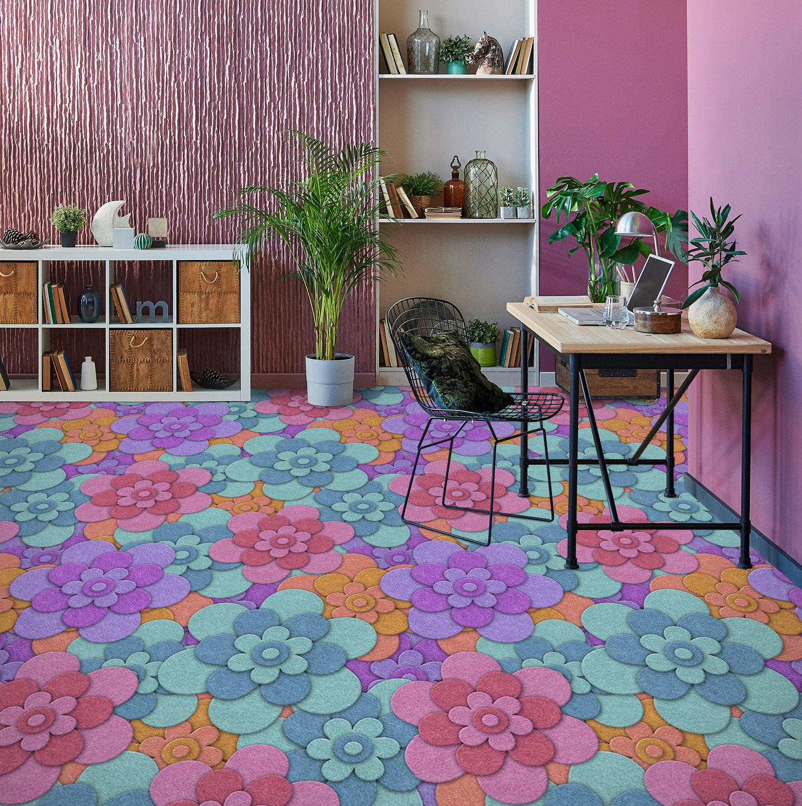 3D Flower Pattern Painting 780 Floor Mural