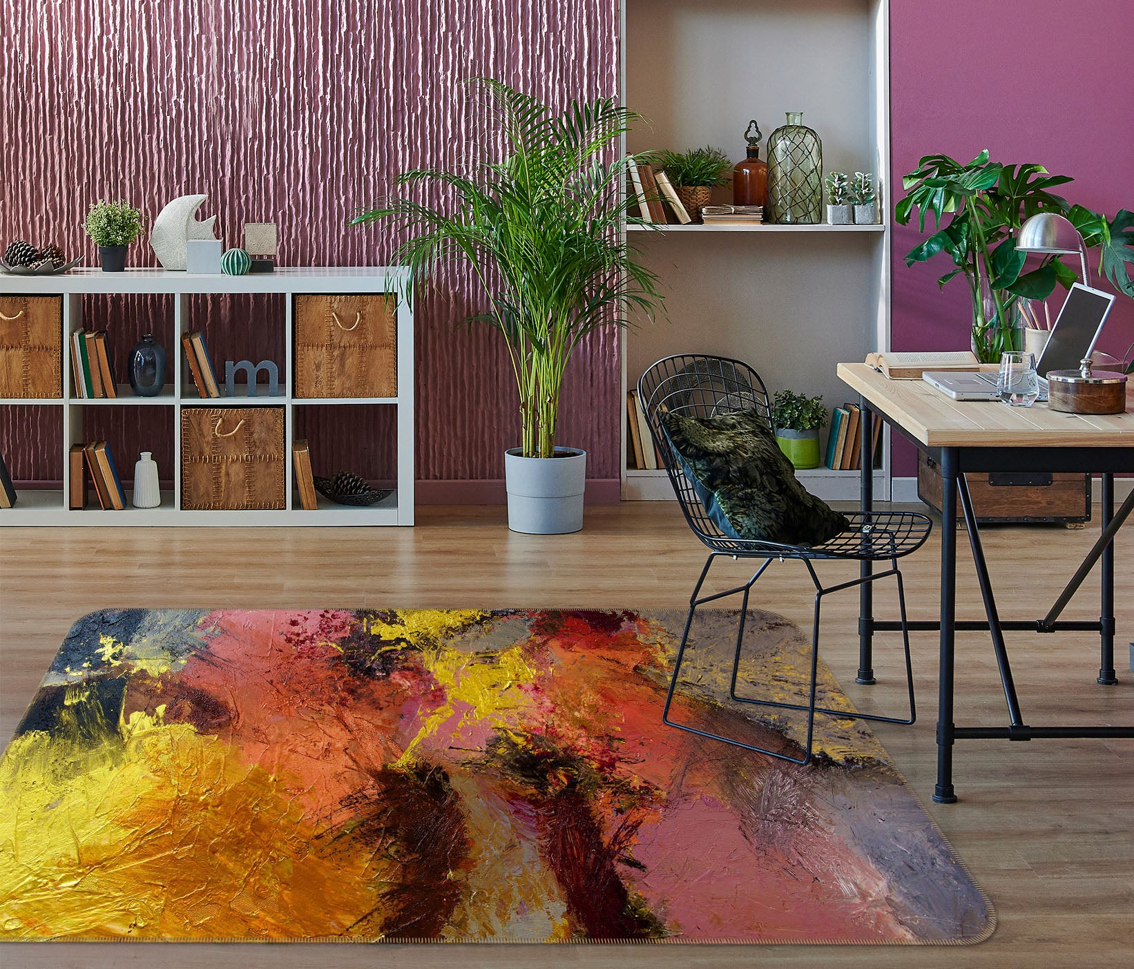 3D Color Sunset 1076 Allan P. Friedlander Rug Non Slip Rug Mat