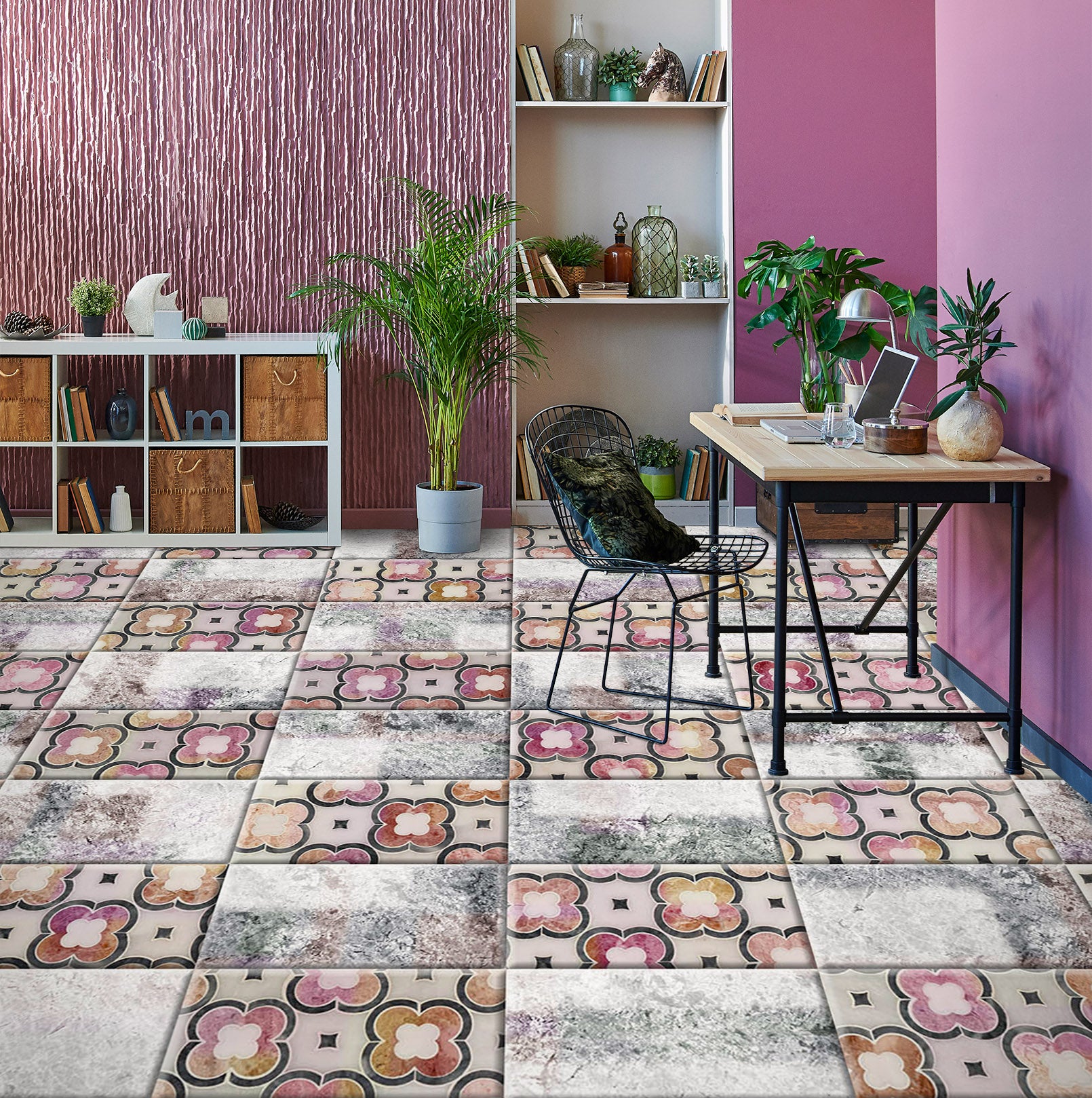 3D Cute Flower Pattern 994 Floor Mural  Wallpaper Murals Self-Adhesive Removable Print Epoxy