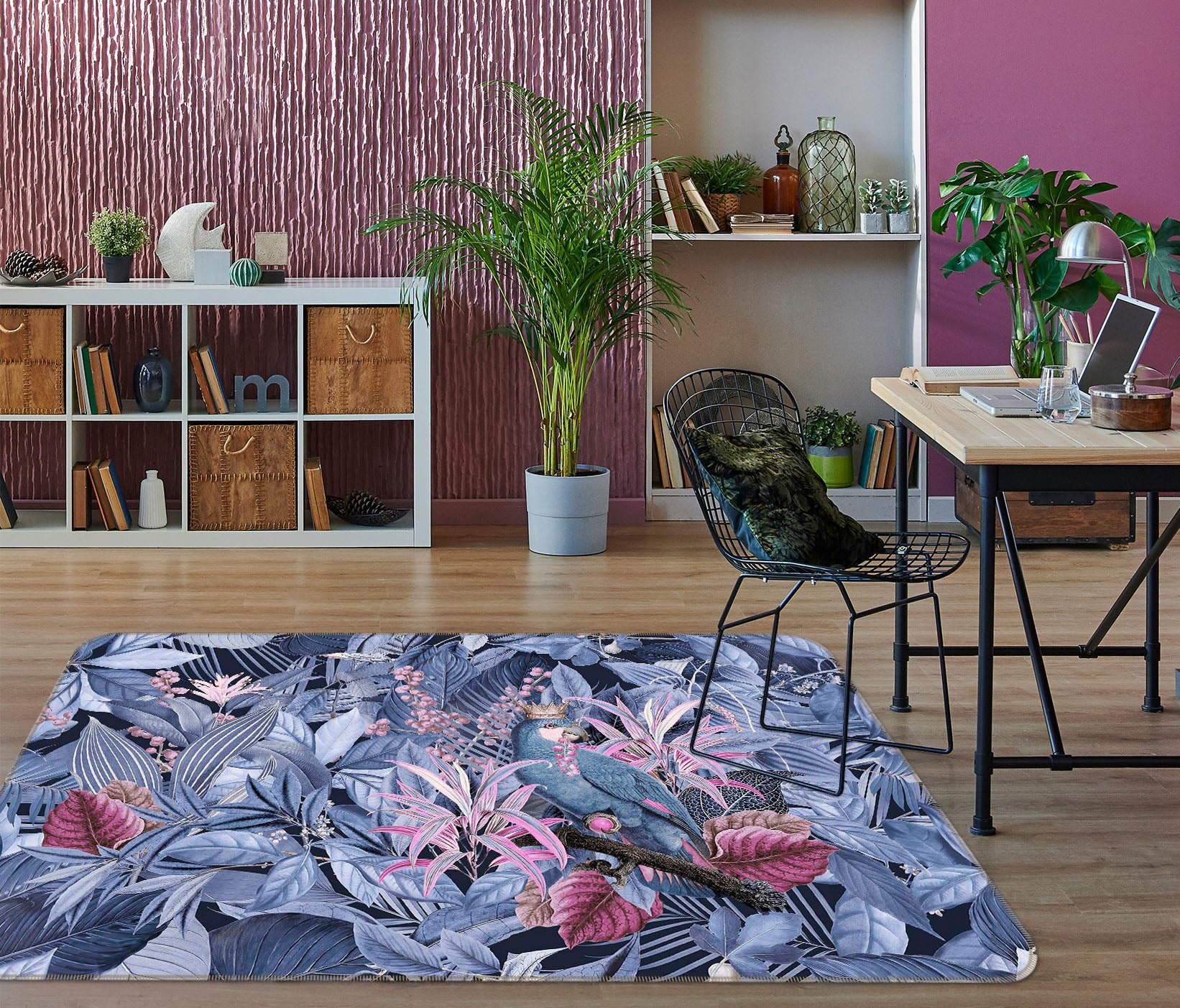 3D Night Forest 1004 Andrea haase Rug Non Slip Rug Mat