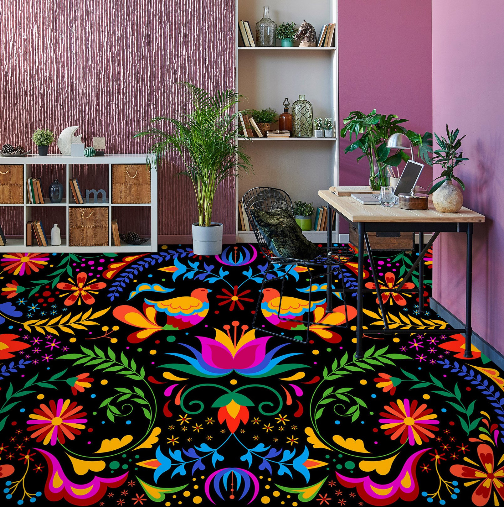 3D Intensely Colored Flowers 1277 Floor Mural  Wallpaper Murals Self-Adhesive Removable Print Epoxy