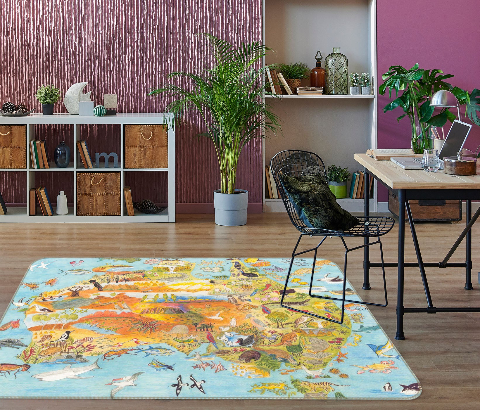 3D Forest Animals 1051 Michael Sewell Rug Non Slip Rug Mat