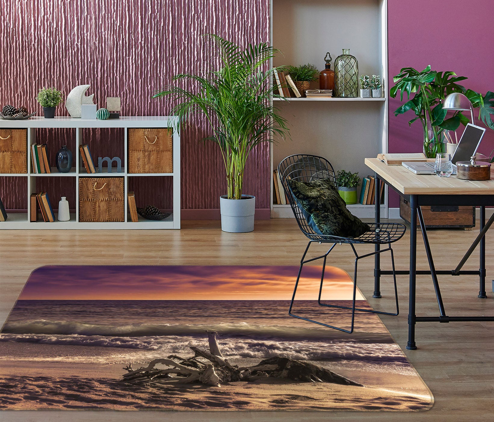 3D Wave Beach 1153 Marco Carmassi Rug Non Slip Rug Mat