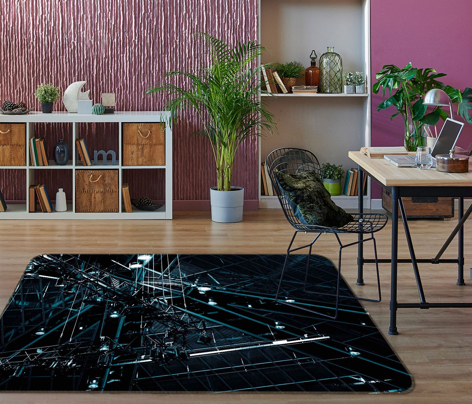 3D Dark Night 1010 Noirblanc777 Rug Non Slip Rug Mat