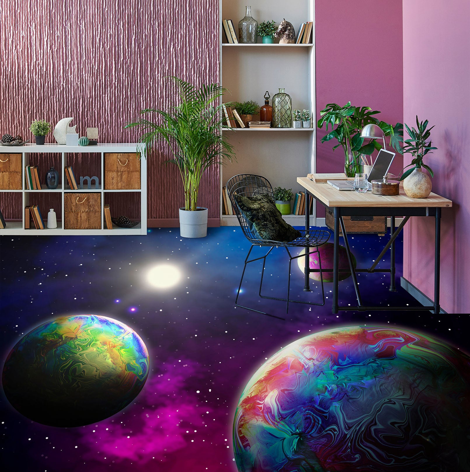 3D Colored Planets 1268 Floor Mural  Wallpaper Murals Self-Adhesive Removable Print Epoxy