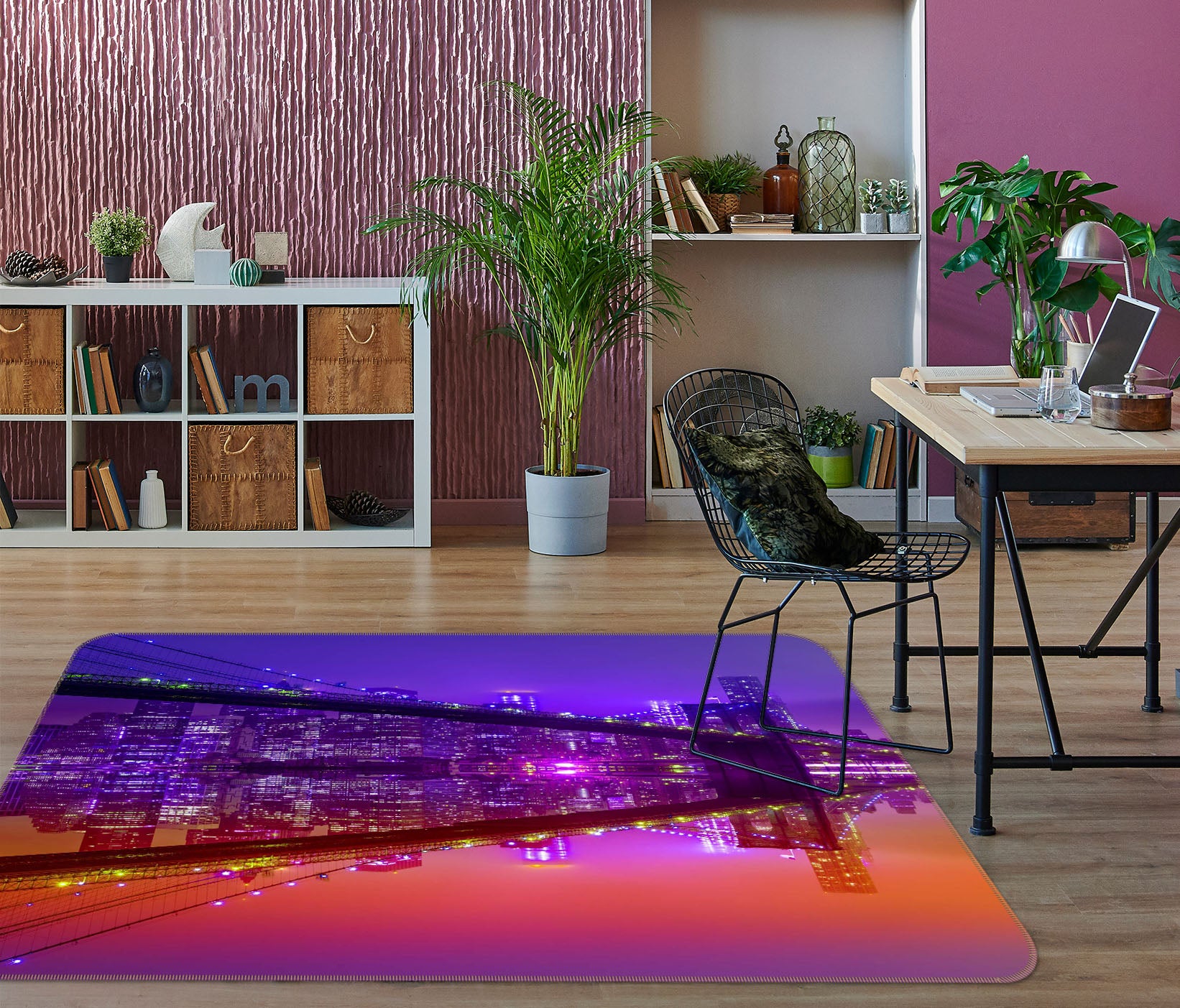 3D City Lights 1066 Marco Carmassi Rug Non Slip Rug Mat