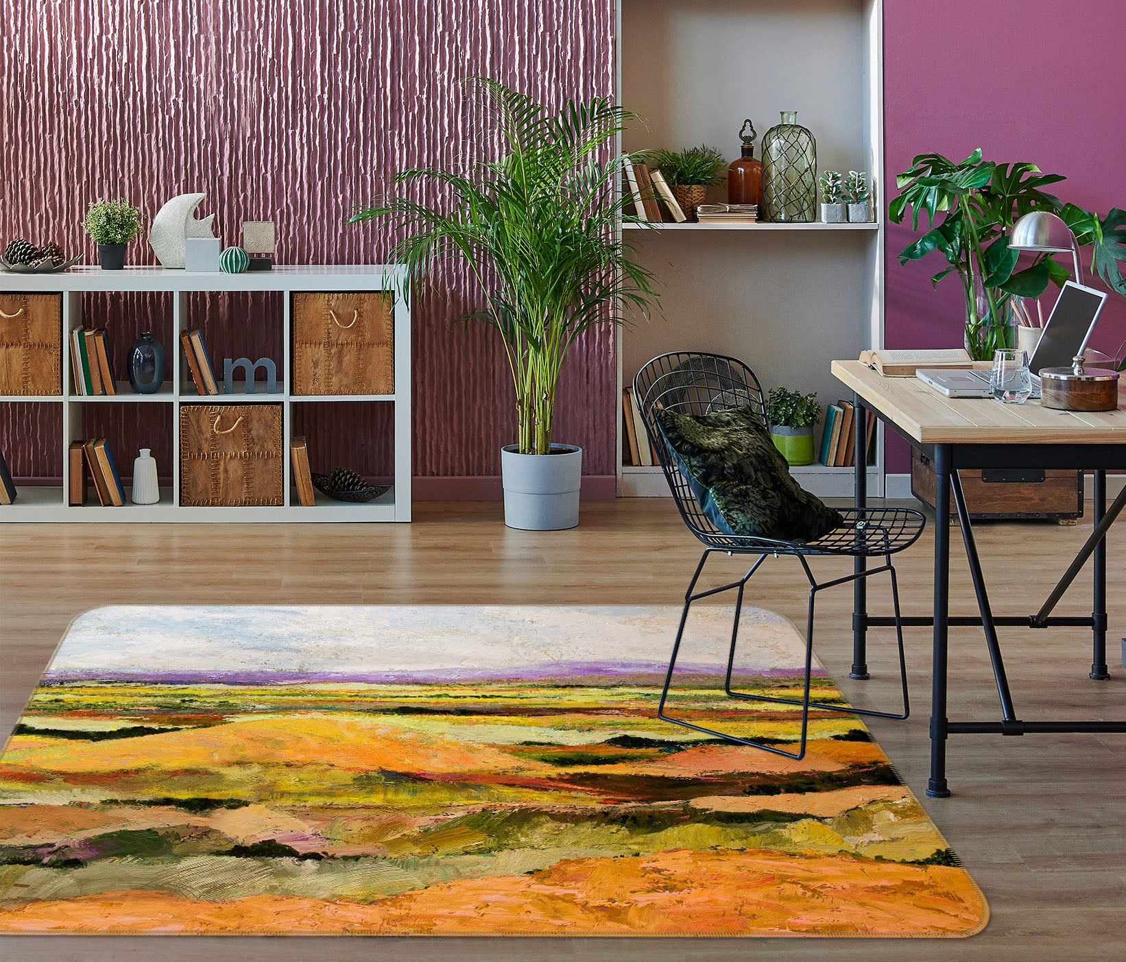 3D Autumn Field 1052 Allan P. Friedlander Rug Non Slip Rug Mat