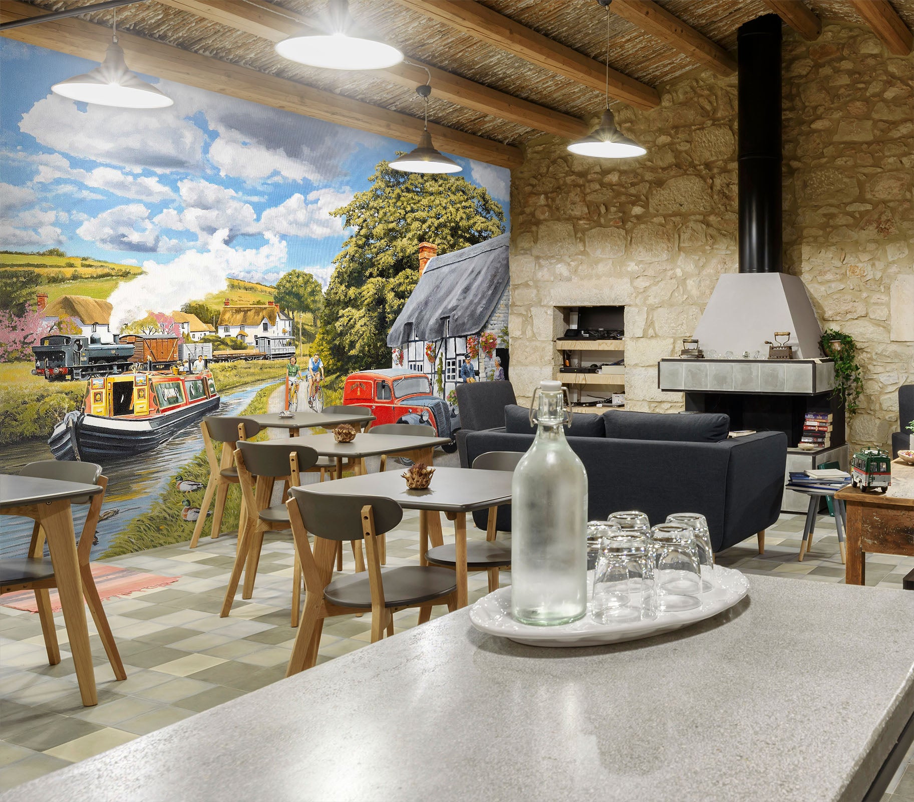 3D Parcel For Canal Cottage 1043 Trevor Mitchell Wall Mural Wall Murals