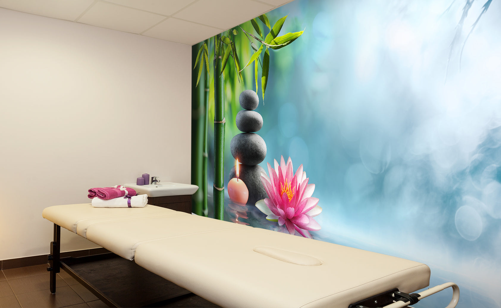 3D Bamboo Candle 086 Wall Murals