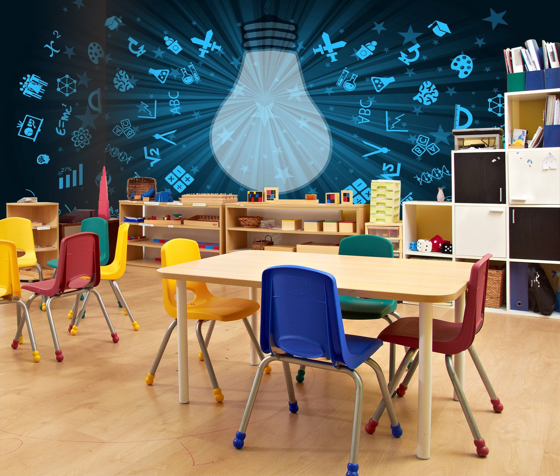 3D light bulb and signals 27 Wall Murals Wallpaper AJ Wallpaper 2 