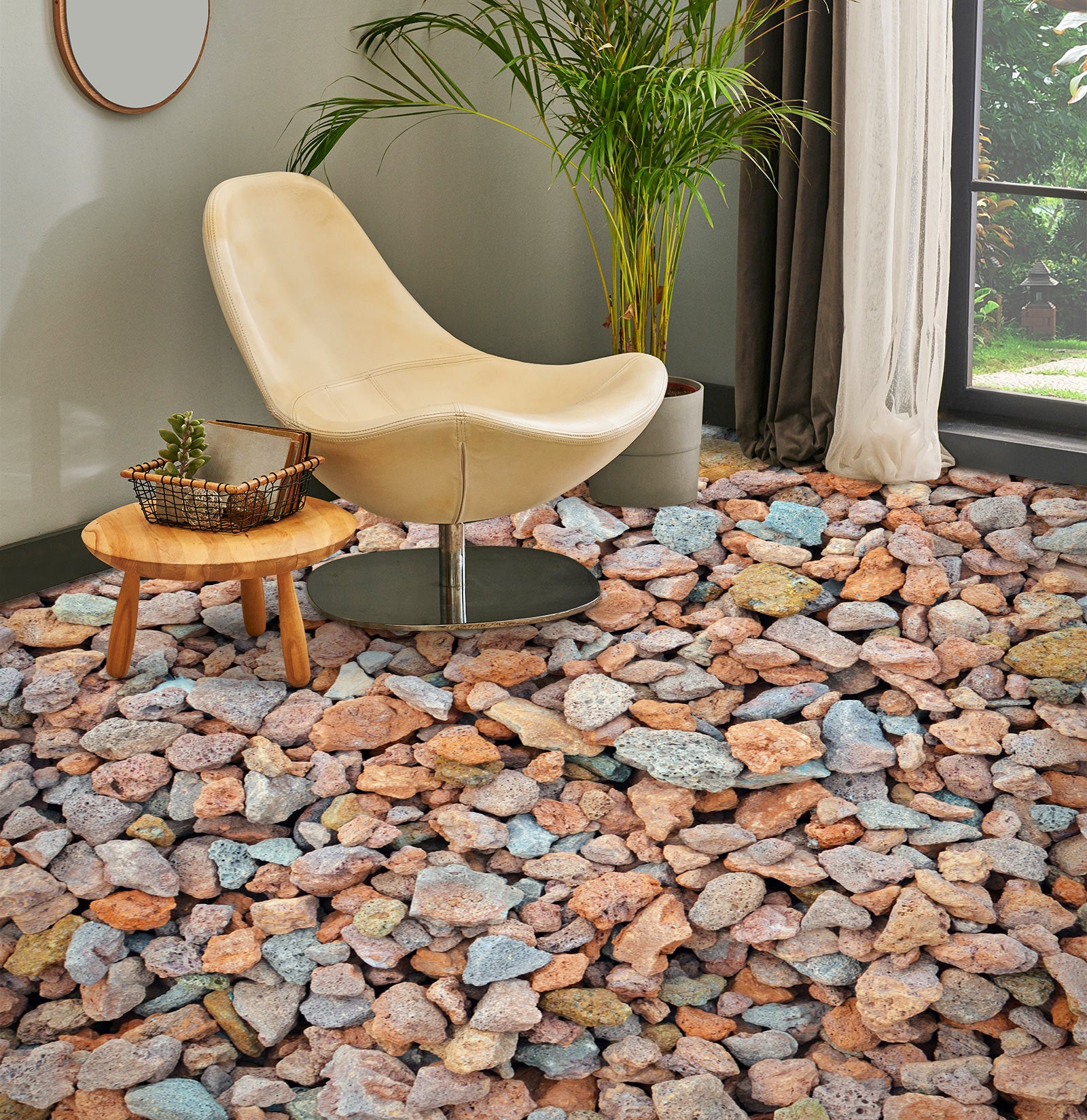 3D Colorful Stone Design 1341 Floor Mural  Wallpaper Murals Self-Adhesive Removable Print Epoxy