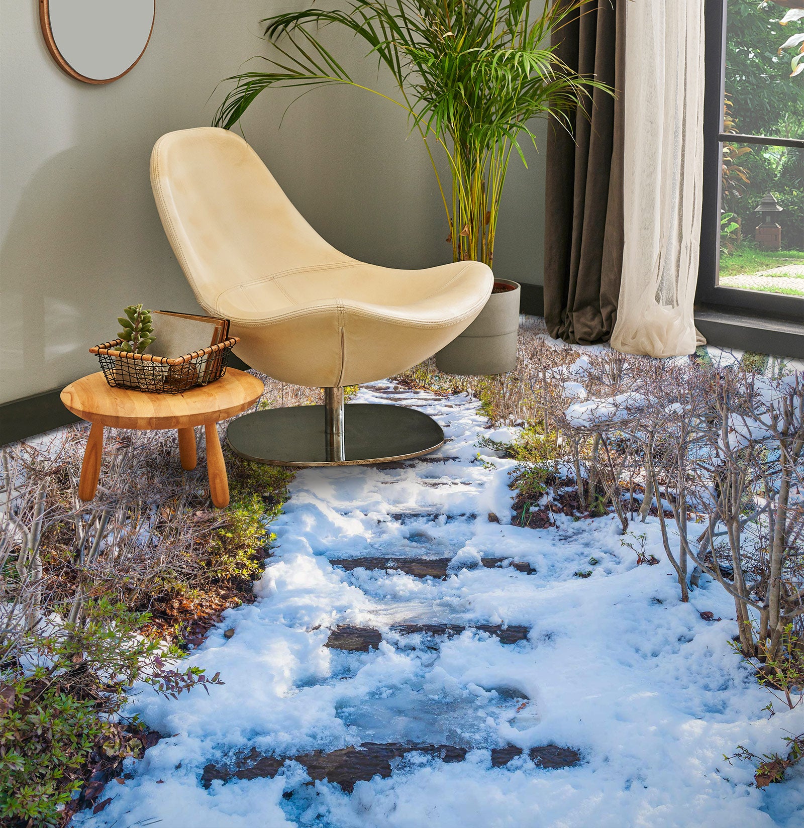 3D Snow River 1034 Floor Mural  Wallpaper Murals Self-Adhesive Removable Print Epoxy