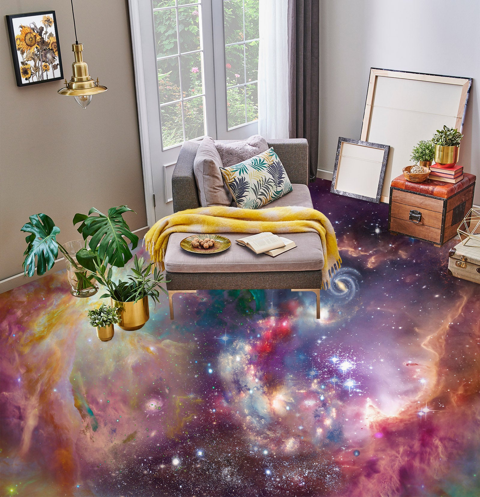 3D Fantasy Universe 025 Floor Mural  Wallpaper Murals Rug & Mat Print Epoxy waterproof bath floor