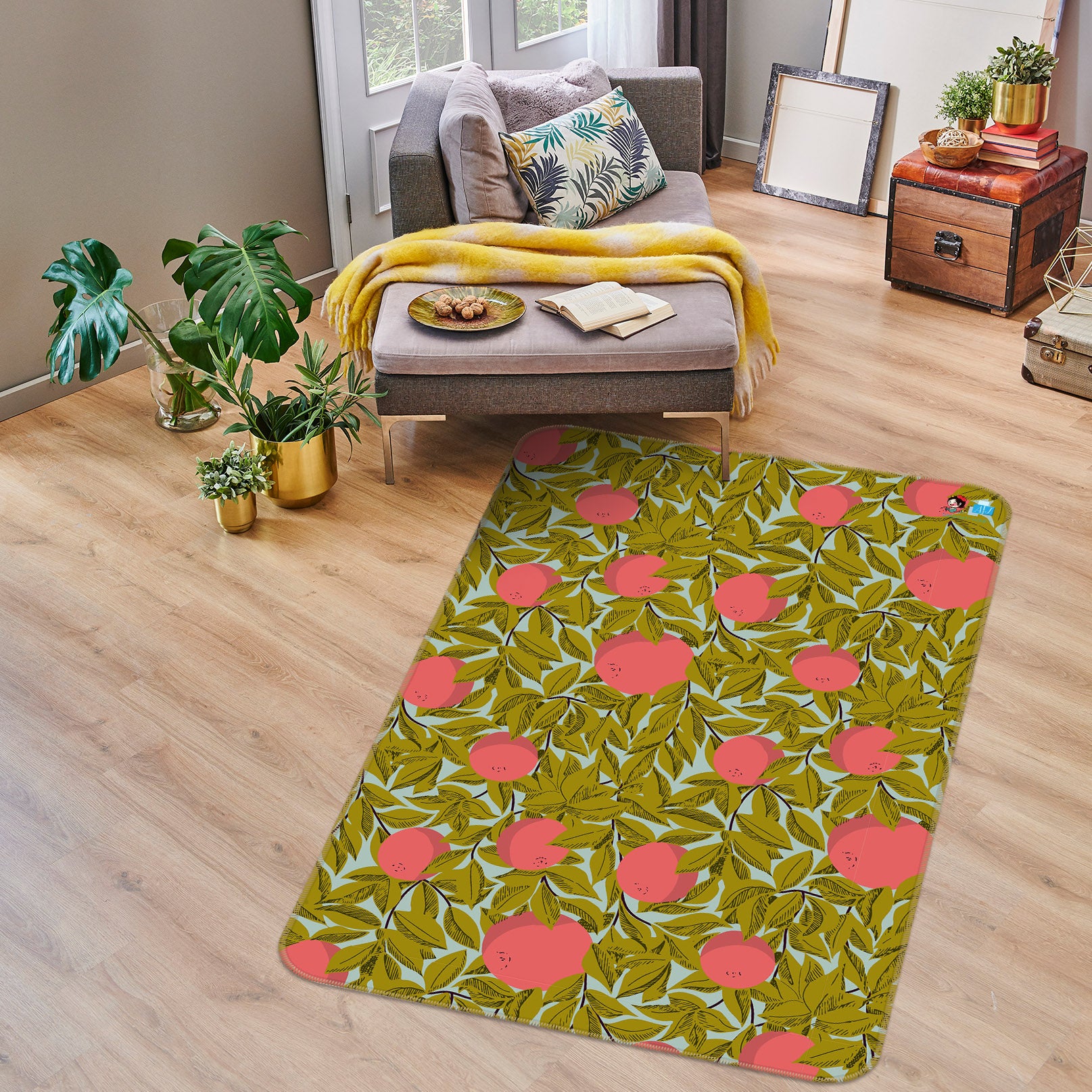 3D Bush Flowers 107144 Kashmira Jayaprakash Rug Non Slip Rug Mat