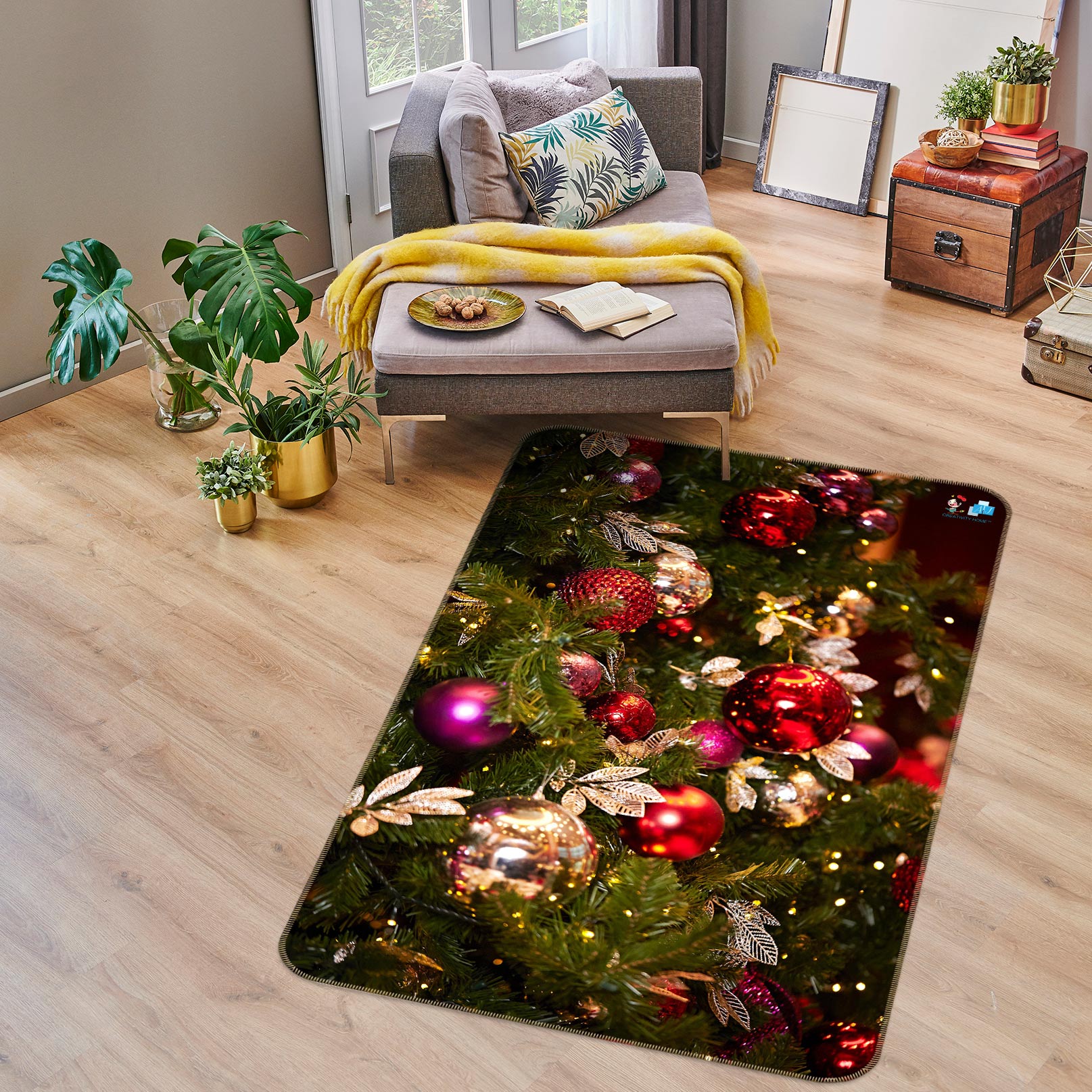 3D Ornaments 56194 Christmas Non Slip Rug Mat Xmas