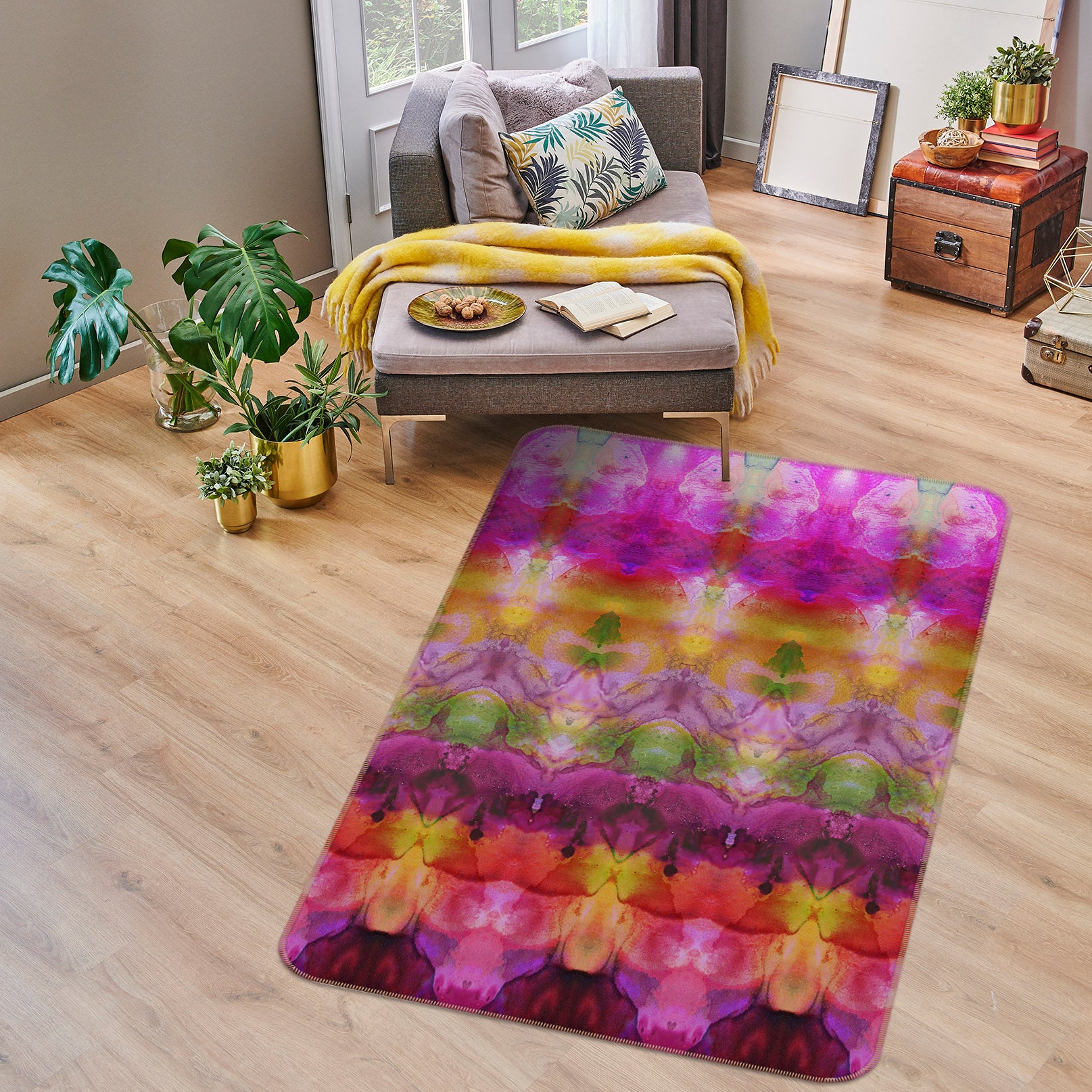 3D Pinky Inks Shandra Smith 71030 Shandra Smith Rug Non Slip Rug Mat