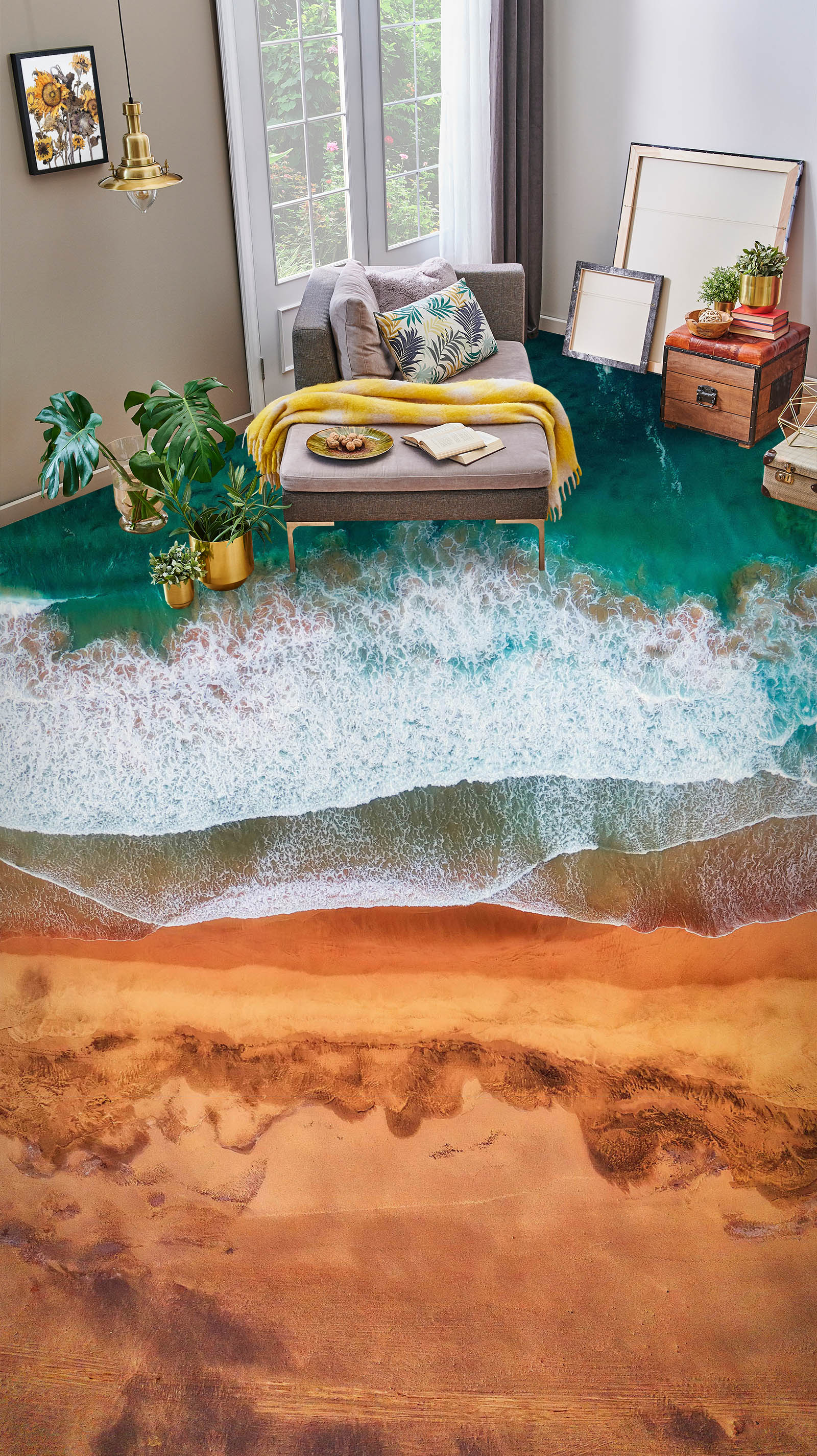 3D Turquoise Sea 289 Floor Mural  Wallpaper Murals Rug & Mat Print Epoxy waterproof bath floor